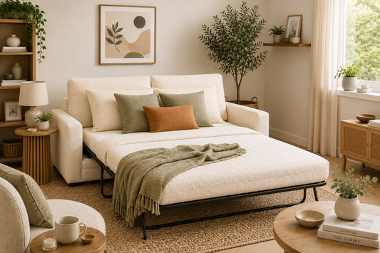 Small bedroom with single sofa bed