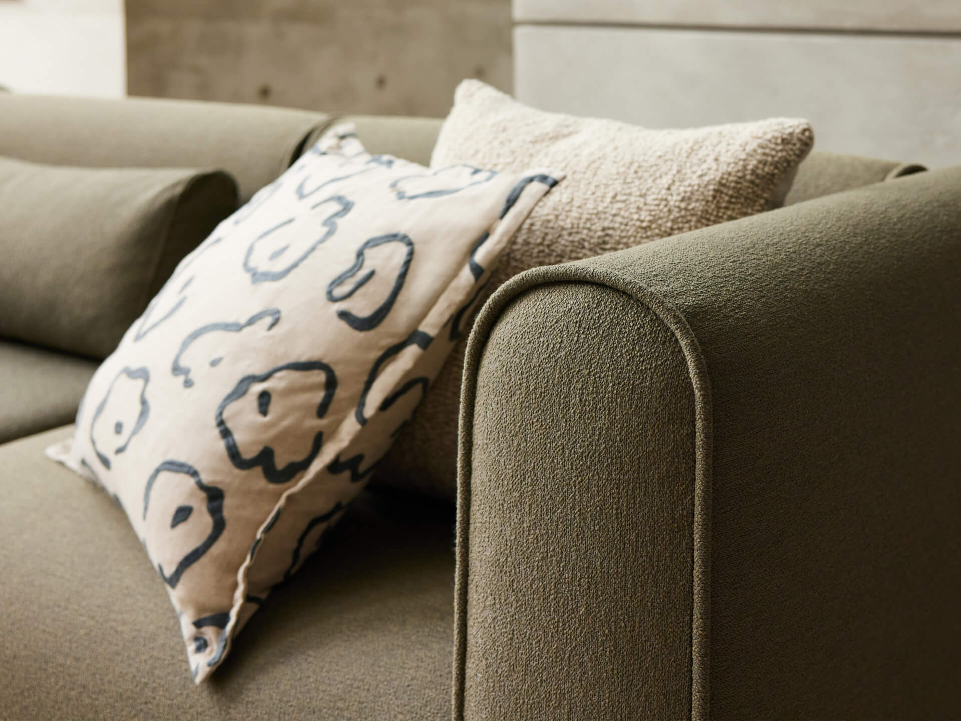 Bangalow Modular Sofa - 2 Sections / Green Wattle / Extra Wide
