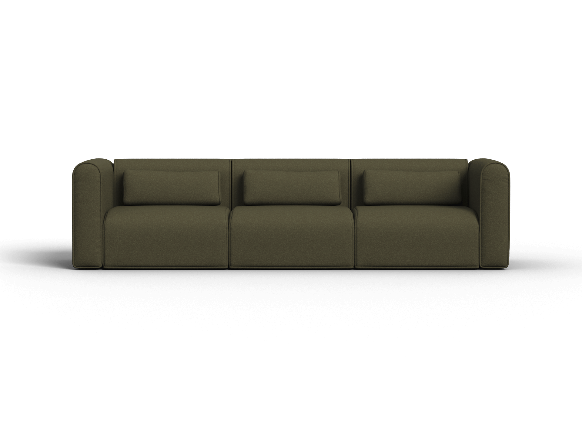 Bangalow Modular Sofa - 3 Sections / Green Wattle / Extra Wide