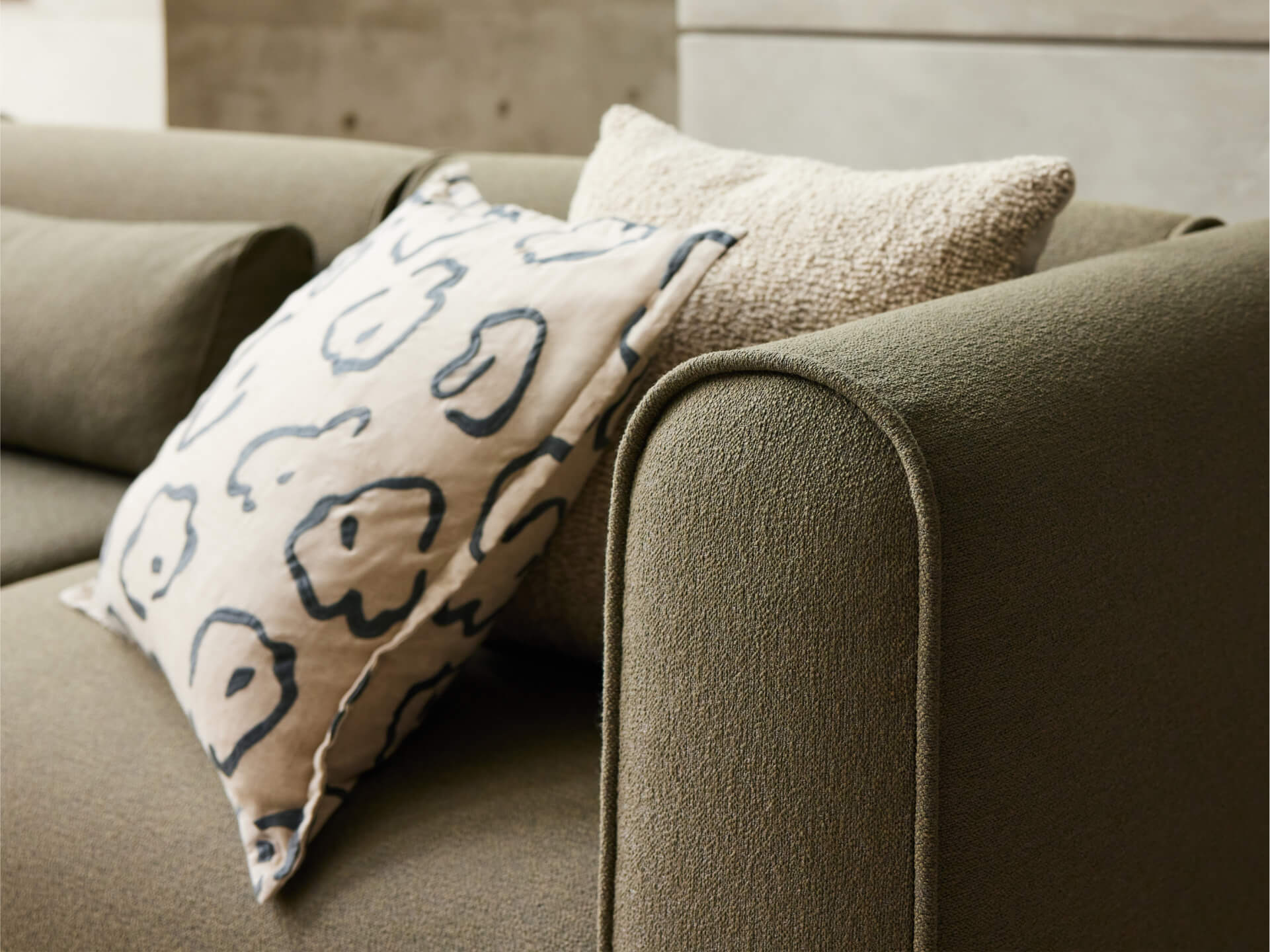 Bangalow Modular Sofa - 3 Sections / Green Wattle / Extra Wide