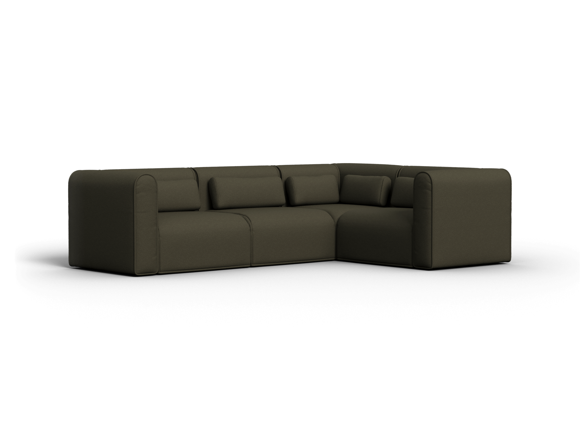 Bangalow Modular Sofa - Corner - 4 Sections / Green Wattle / Extra Wide