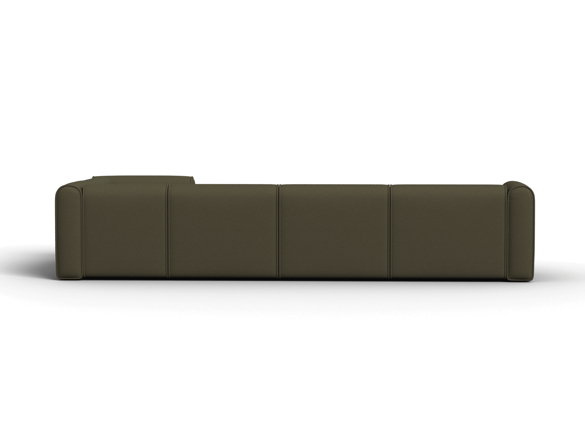 Bangalow Modular Sofa - Corner - 5 Sections with Chaise / Green Wattle / Extra Wide