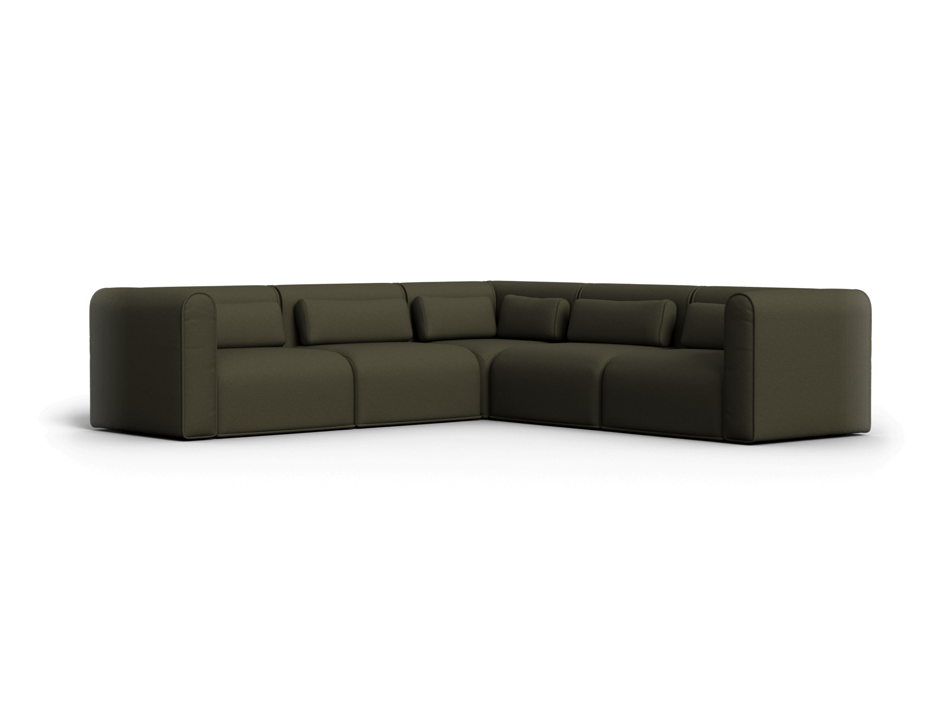 Bangalow Modular Sofa - Corner - 5 Sections / Green Wattle / Extra Wide
