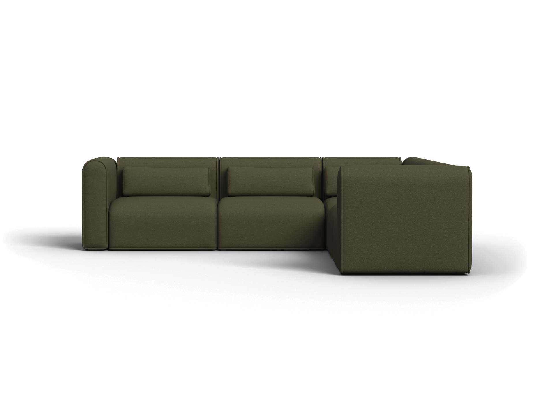 Bangalow Modular Sofa - Corner - 5 Sections / Green Wattle / Extra Wide