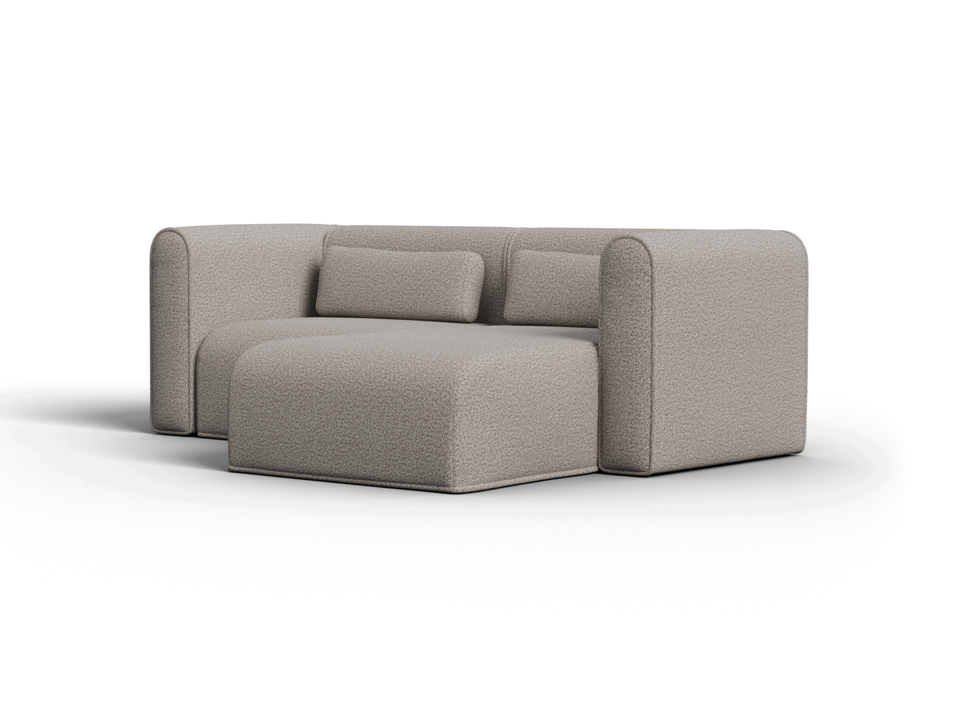 Bangalow Modular Sofa - Chaise - 2 Sections / Limestone (Luxe) / Extra Wide
