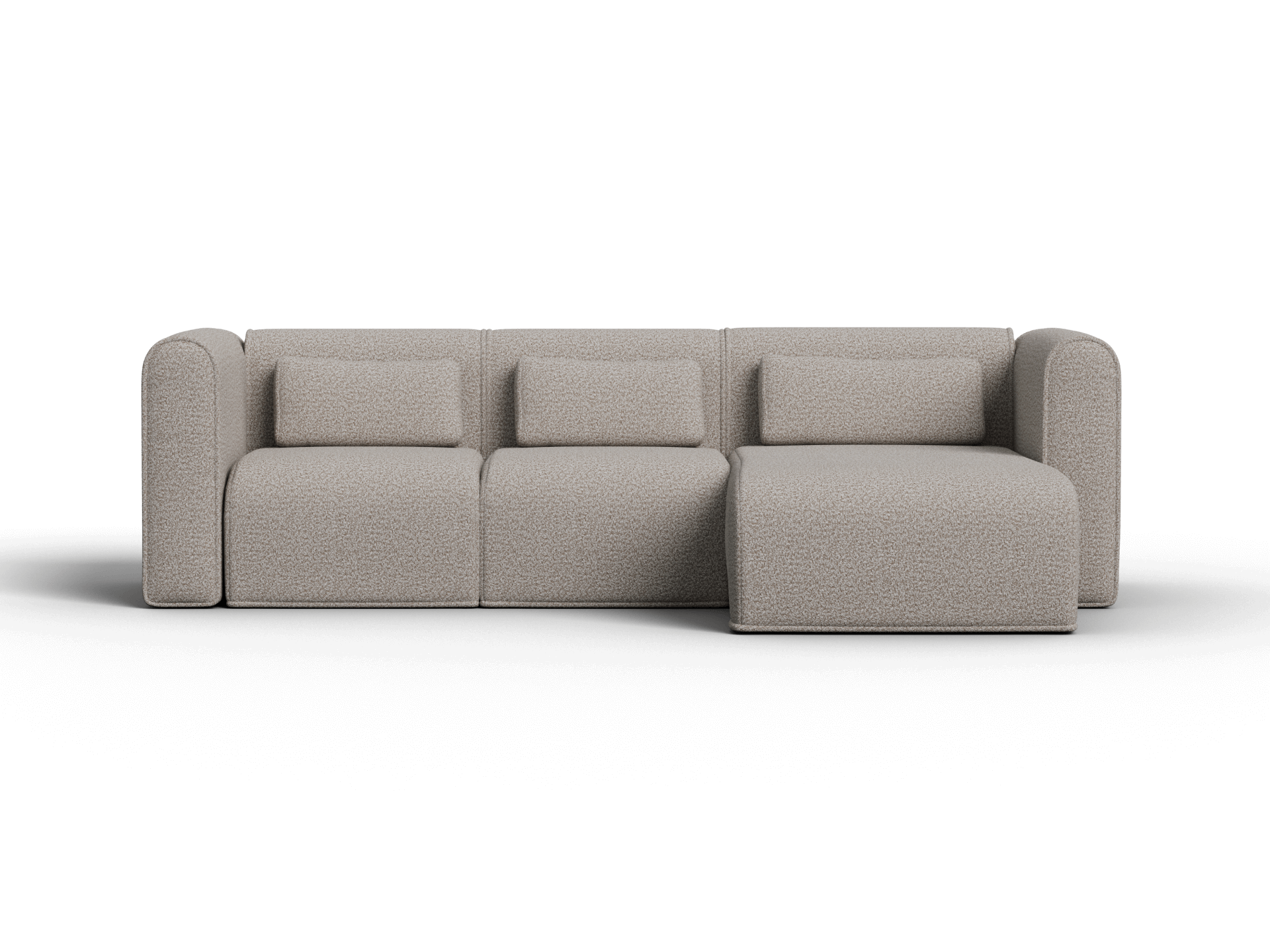 Bangalow Modular Sofa - Chaise - 3 Sections / Limestone (Luxe) / Regular