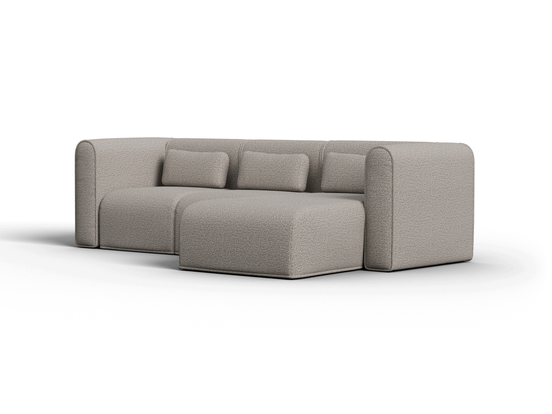 Bangalow Modular Sofa - Chaise - 3 Sections / Limestone (Luxe) / Regular
