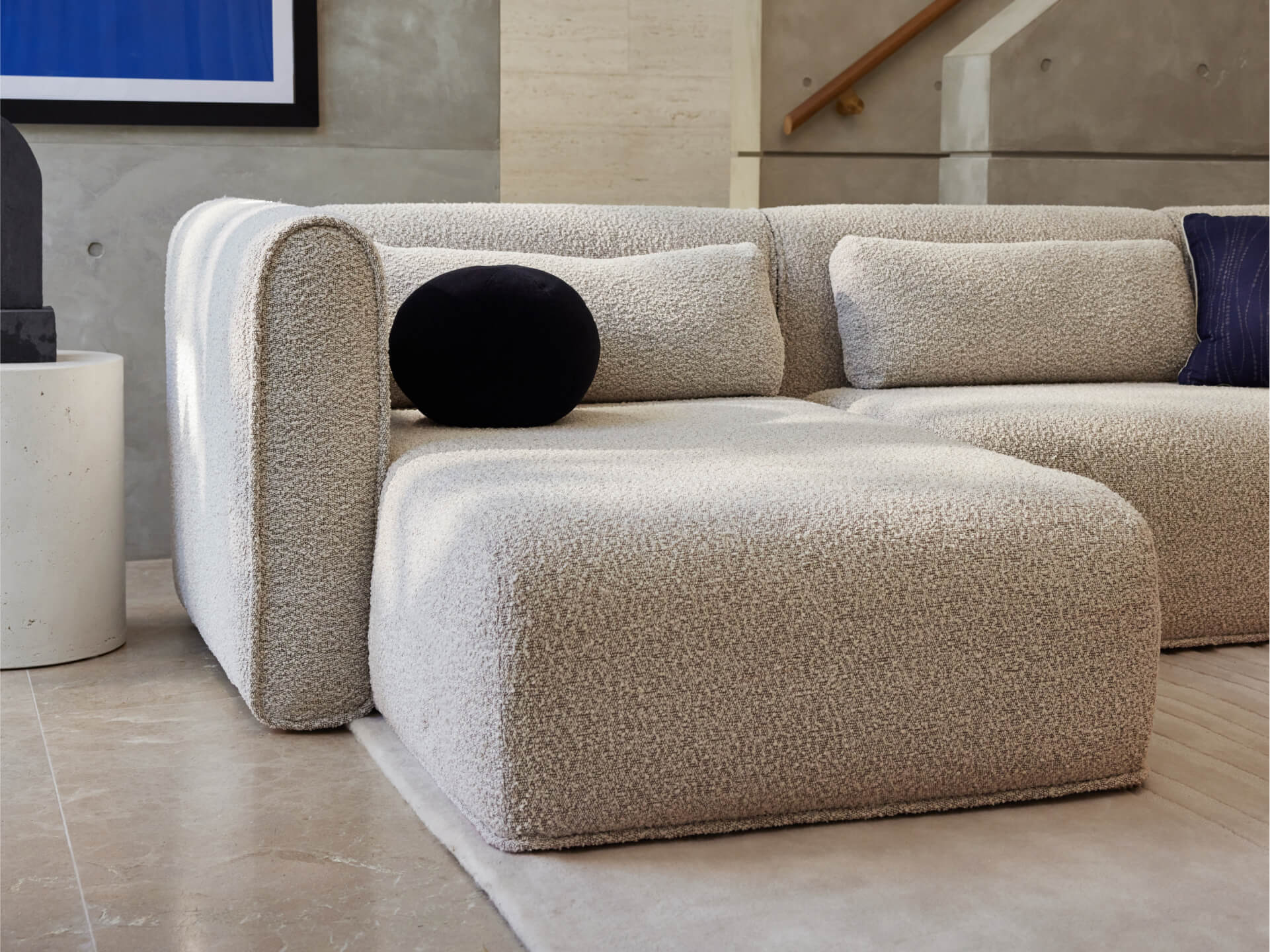 Bangalow Modular Sofa - Chaise - 4 Sections with 2 Chaises / Limestone (Luxe) / Extra Wide