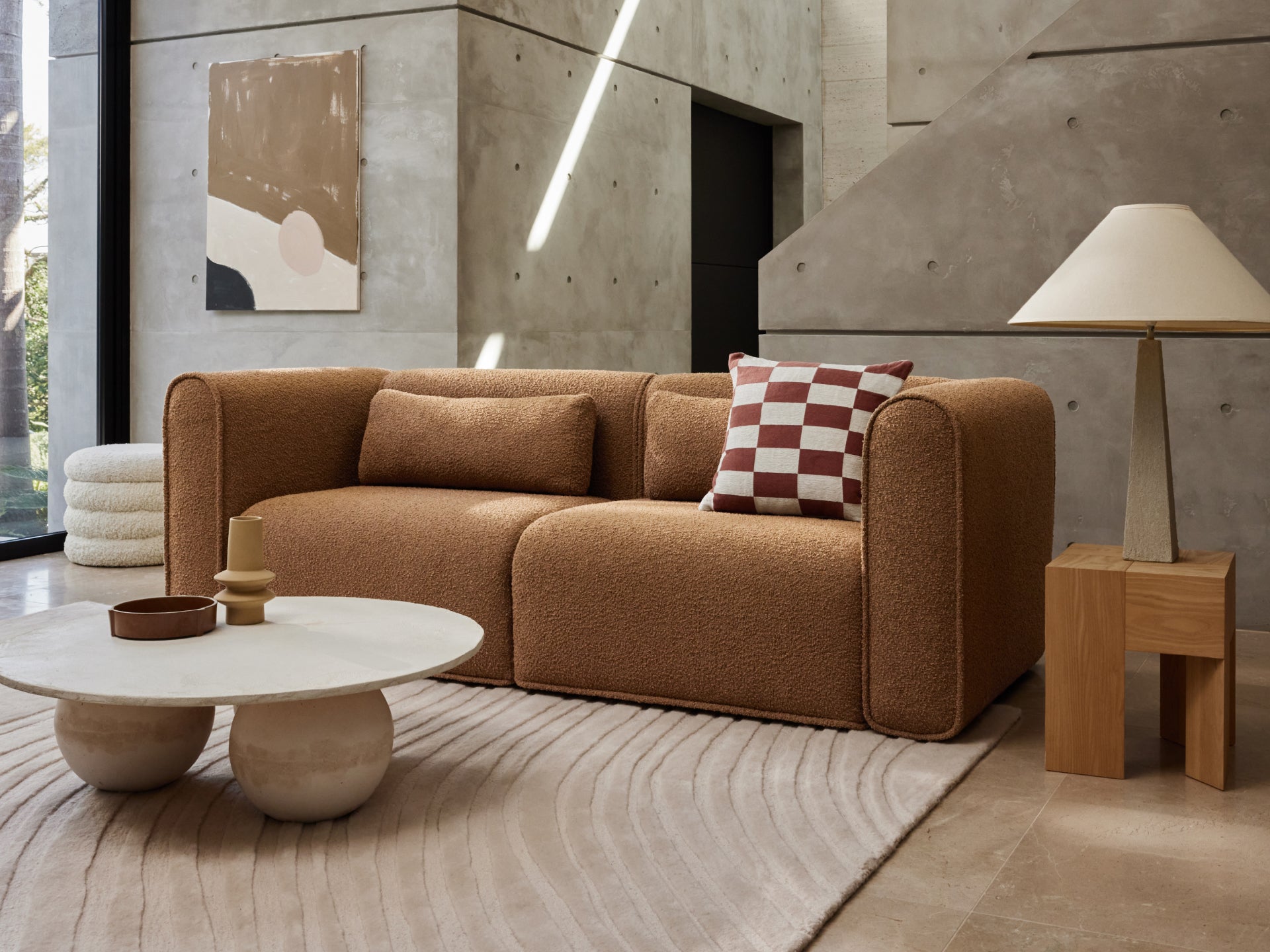 Bangalow Modular Sofa - 2 Sections / Sand Dune (Luxe) / Extra Wide