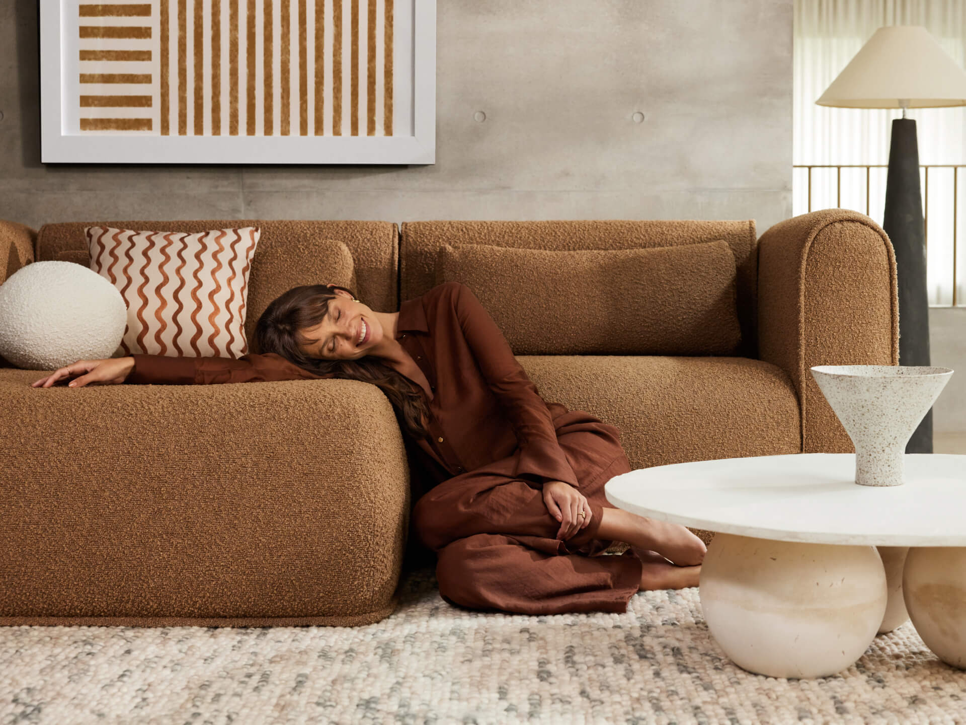 Bangalow Modular Sofa - Chaise - 3 Sections / Sand Dune (Luxe) / Regular