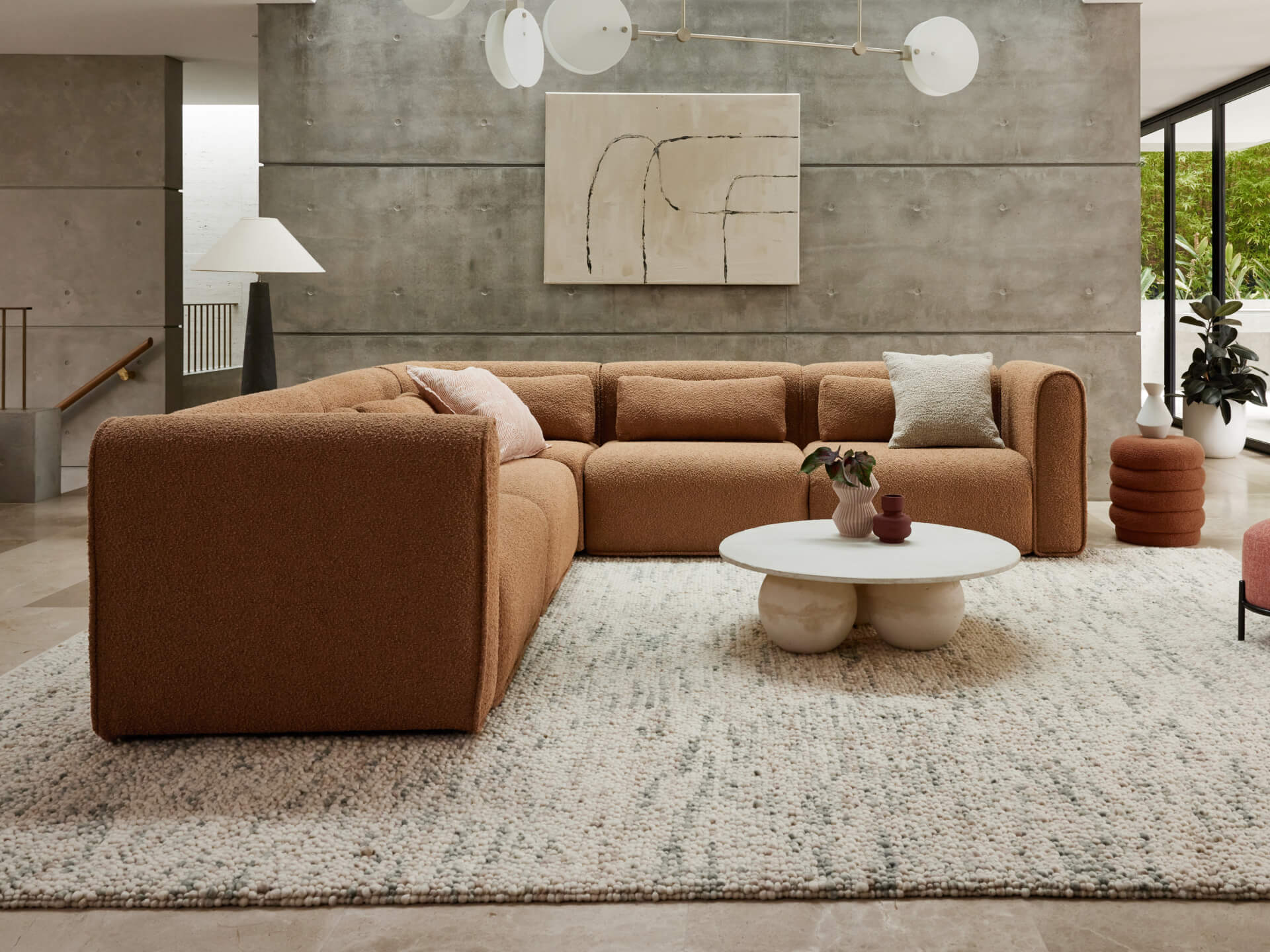 Bangalow Modular Sofa - Corner - 5 Sections / Sand Dune (Luxe) / Extra Wide