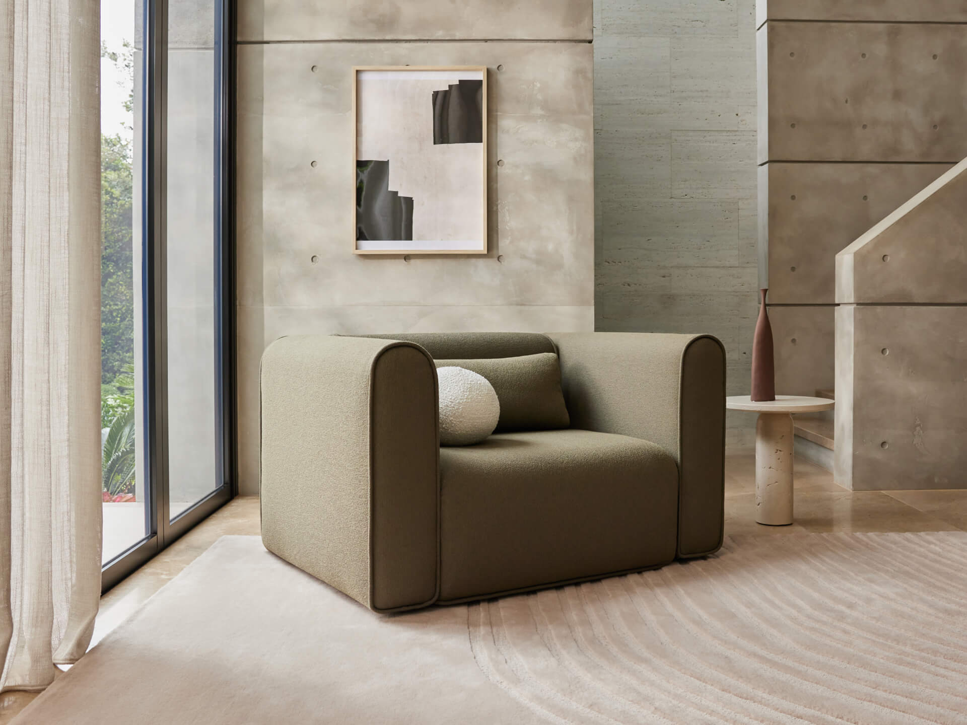 Bangalow Modular Sofa - Armchair / 1.5-Seater / Green Wattle