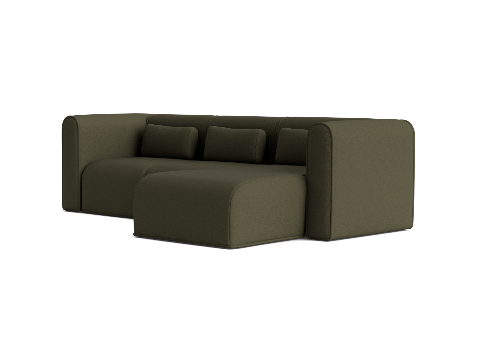 Bangalow Modular Sofa - Chaise / 3.5-Seater / Green Wattle