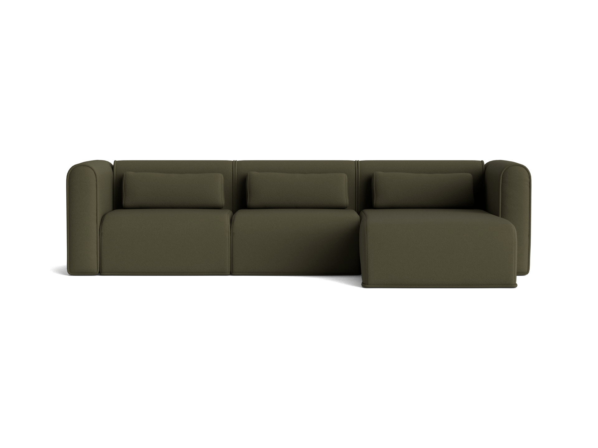 Bangalow Modular Sofa - Chaise / 4.5-Seater / Green Wattle