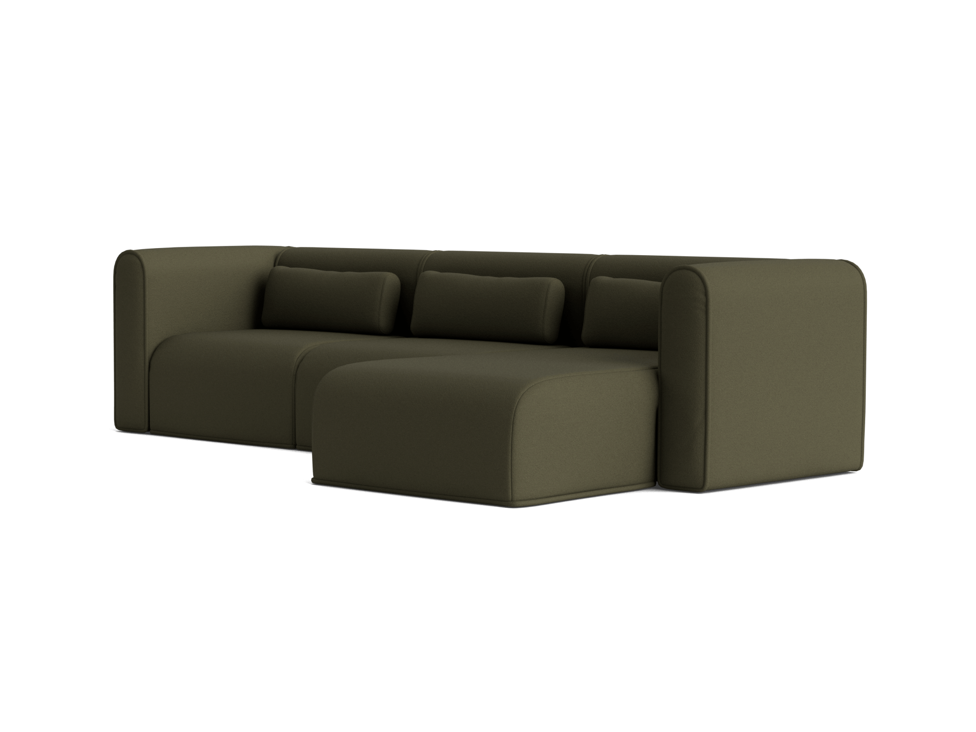 Bangalow Modular Sofa - Chaise / 4.5-Seater / Green Wattle