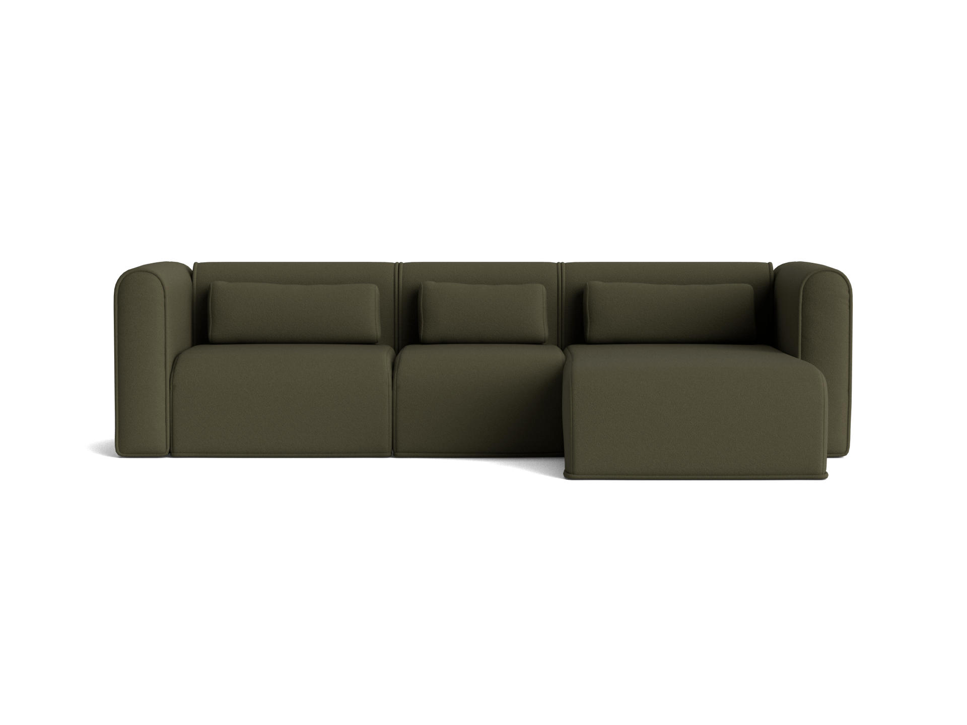 Bangalow Modular Sofa - Chaise / 4-Seater / Green Wattle