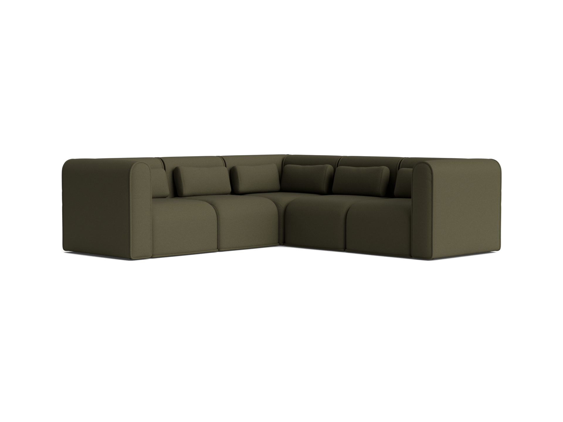 Bangalow Modular Sofa - Corner / 5-Seater / Green Wattle