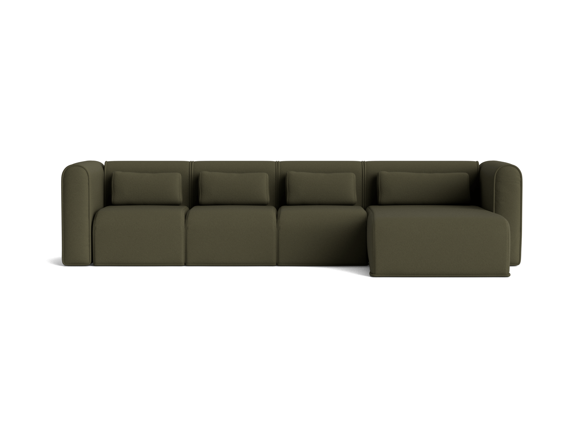 Bangalow Modular Sofa - Chaise / 5-Seater / Green Wattle