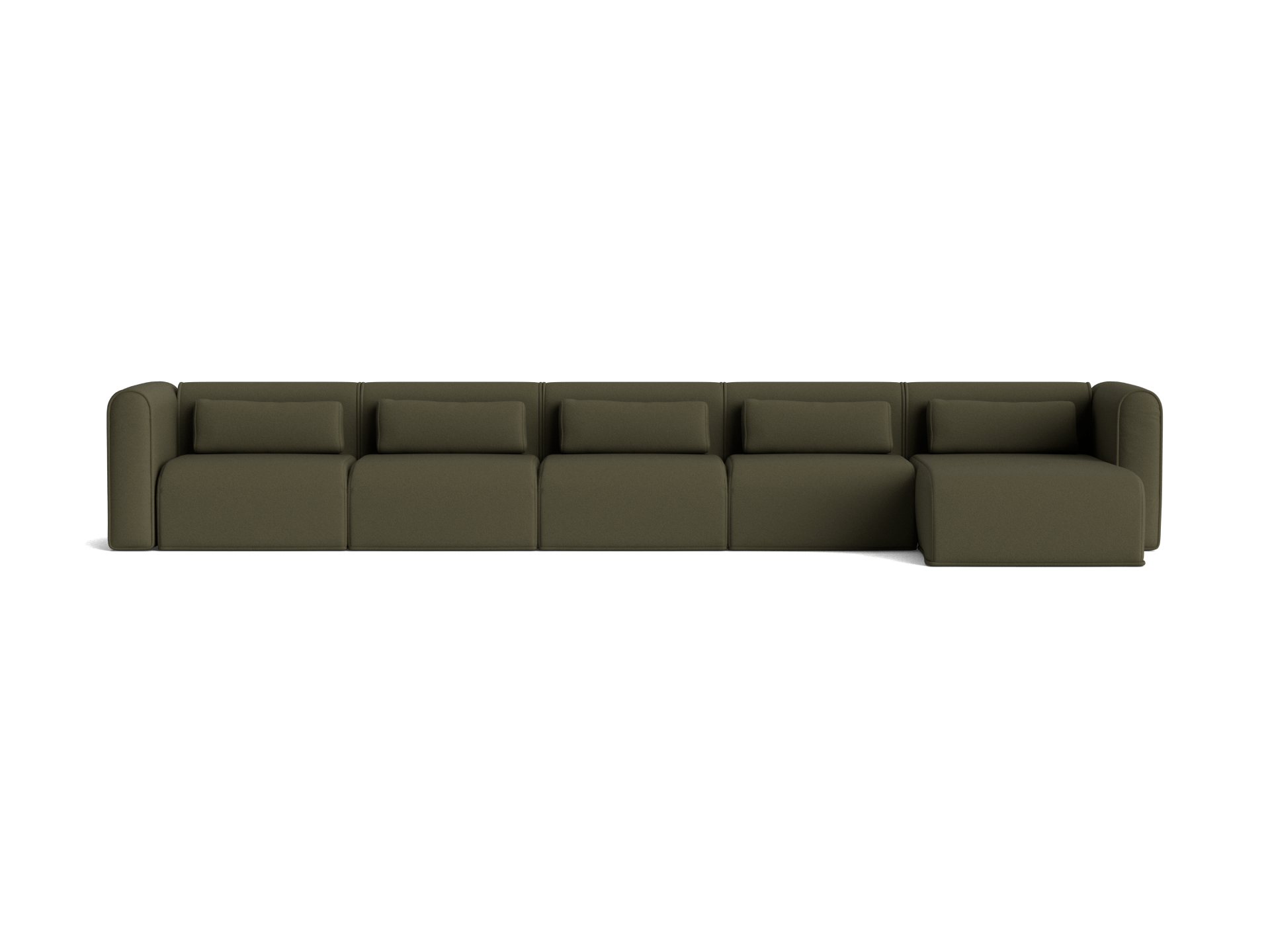 Bangalow Modular Sofa - Chaise / 7-Seater / Green Wattle