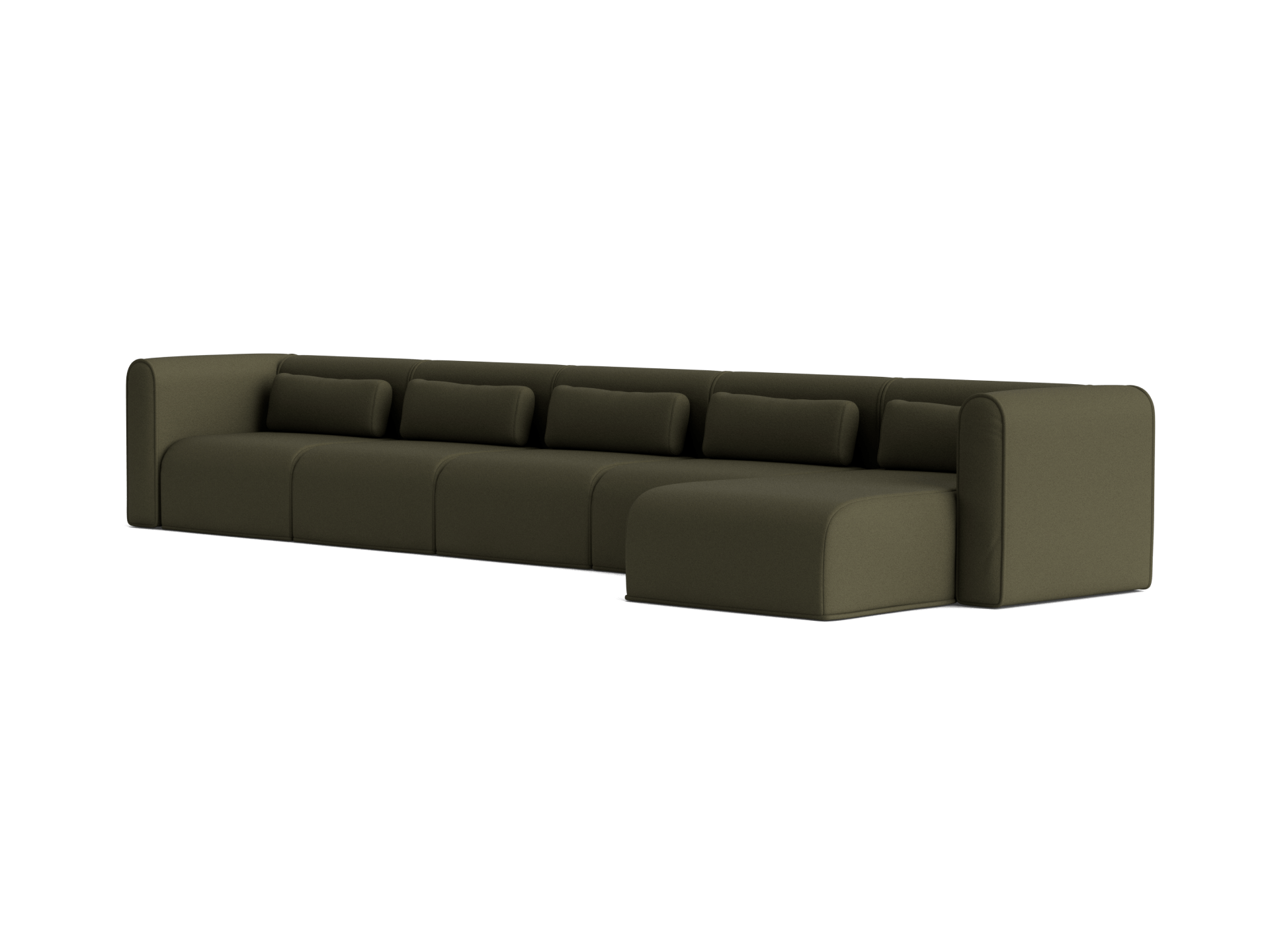 Bangalow Modular Sofa - Chaise / 7-Seater / Green Wattle