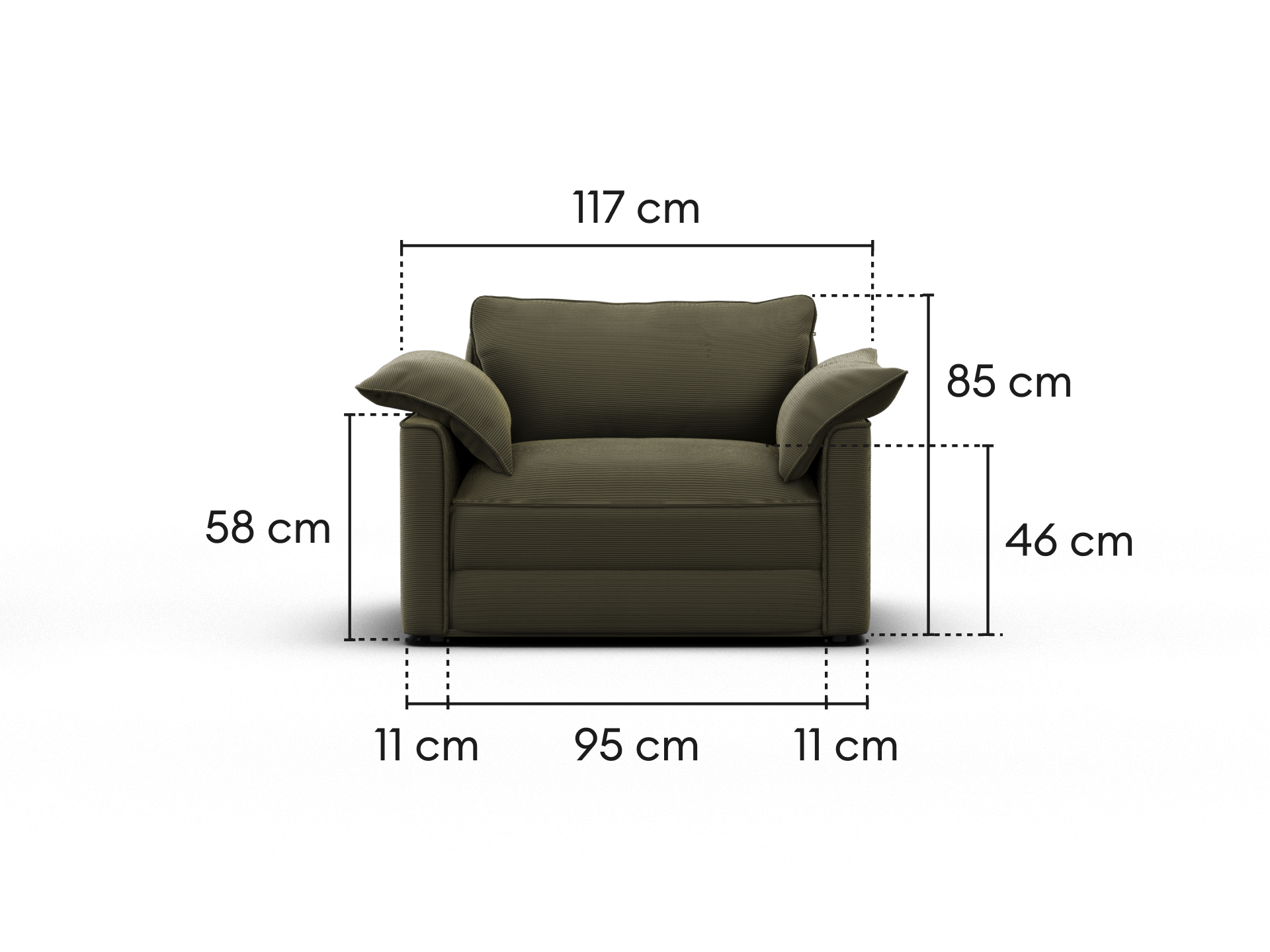 Koala Sofa Bed [4th Gen] - 1.5-Seater (Single) / Coastal Moss (Cord)