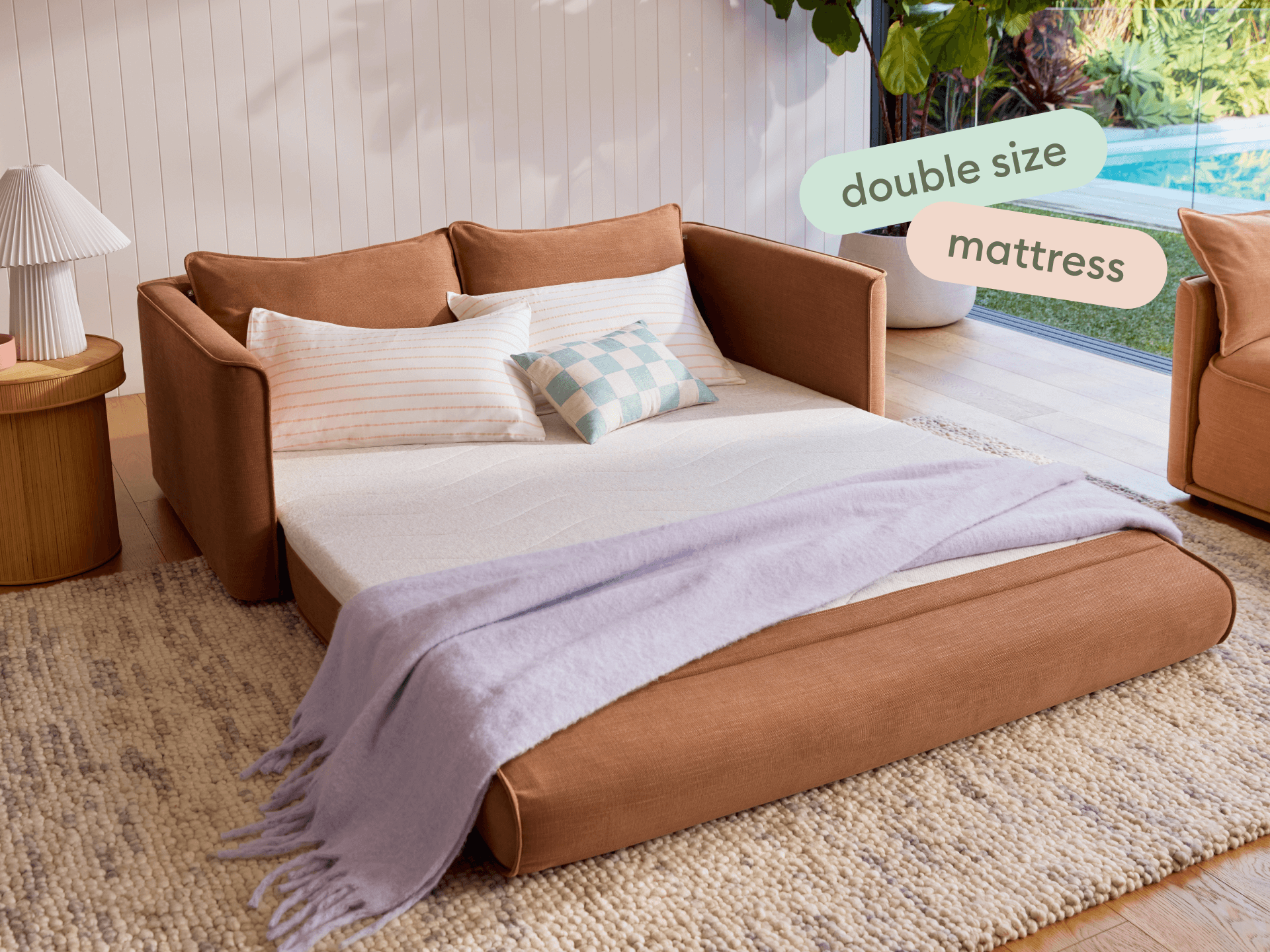 Koala Sofa Bed [4th Gen] - 2.5-Seater (Double) / Cinnamon Sky (Classic)