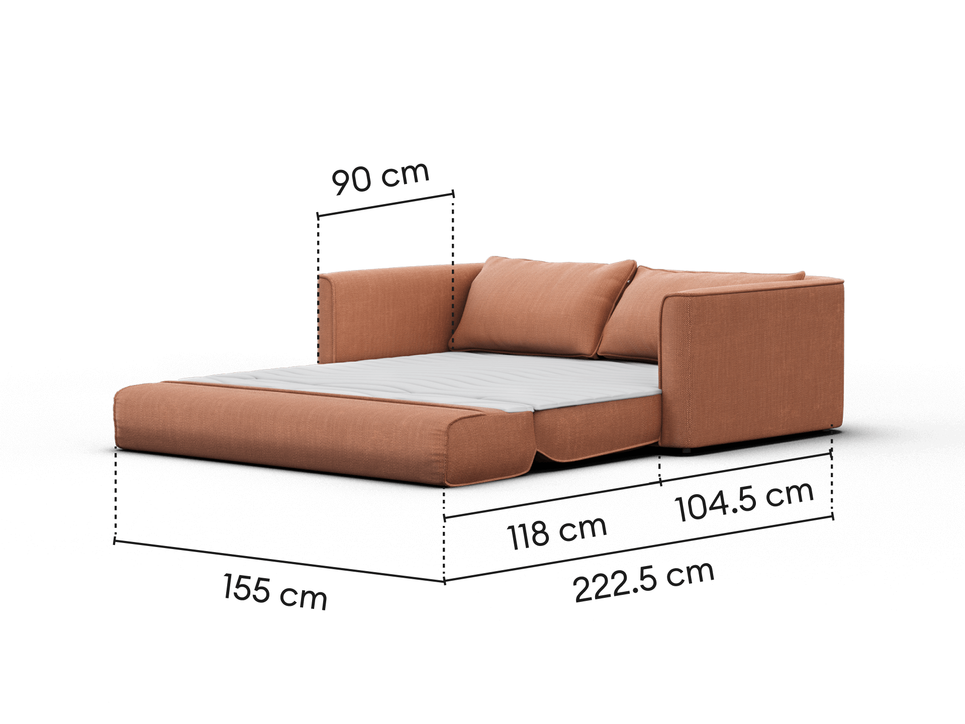 Koala Sofa Bed [4th Gen] - 3-Seater (King) / Cinnamon Sky (Classic)