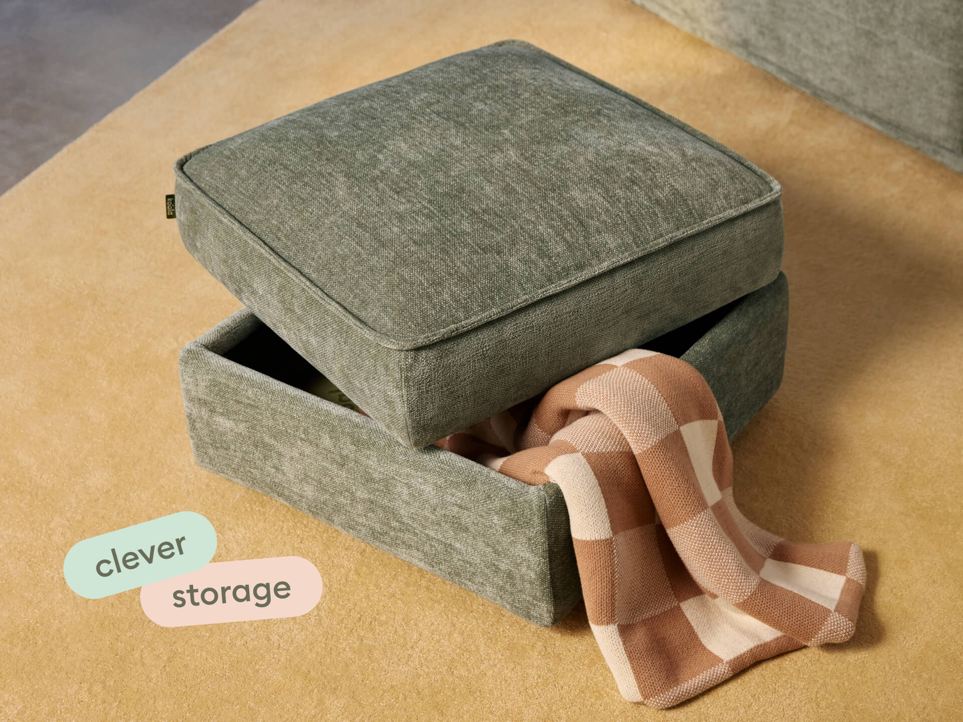 Koala Sofa Bed Ottoman - Forest Dawn (Luxe)