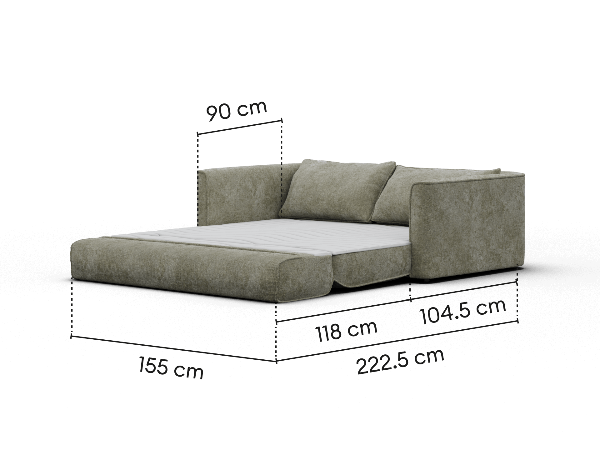 Koala Sofa Bed [4th Gen] - 3-Seater (King) / Forest Dawn (Luxe)