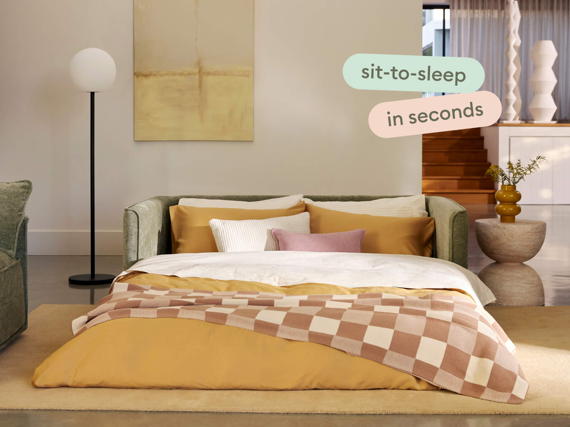 Koala Sofa Bed [4th Gen] - 3-Seater (King) / Forest Dawn (Luxe)