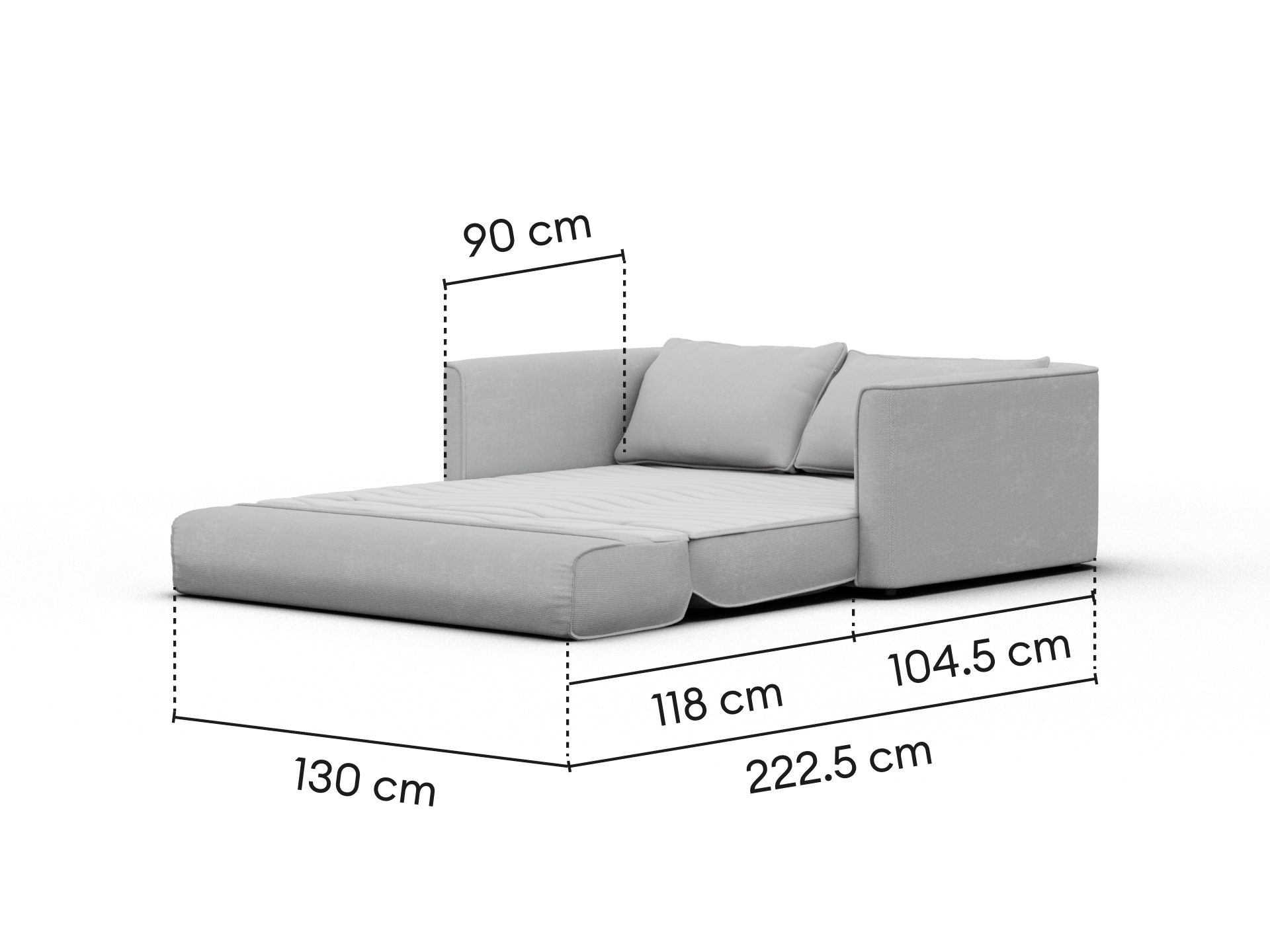 Koala Sofa Bed [4th Gen] - 2.5-Seater (Double) / Morning Fog (Classic)