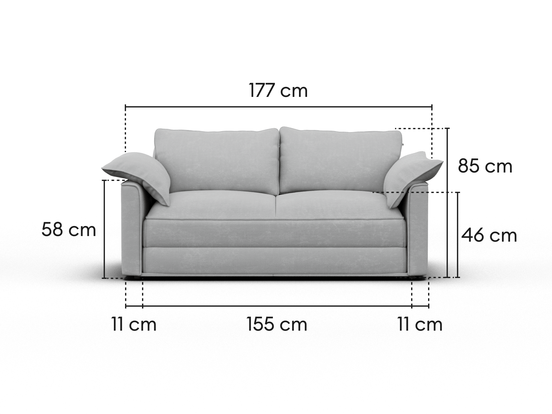 Koala Sofa Bed [4th Gen] - 3-Seater (King) / Morning Fog (Classic)
