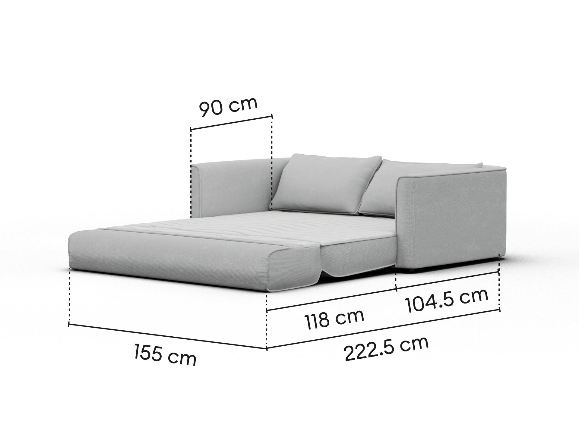 Koala Sofa Bed [4th Gen] - 3-Seater (King) / Morning Fog (Classic)