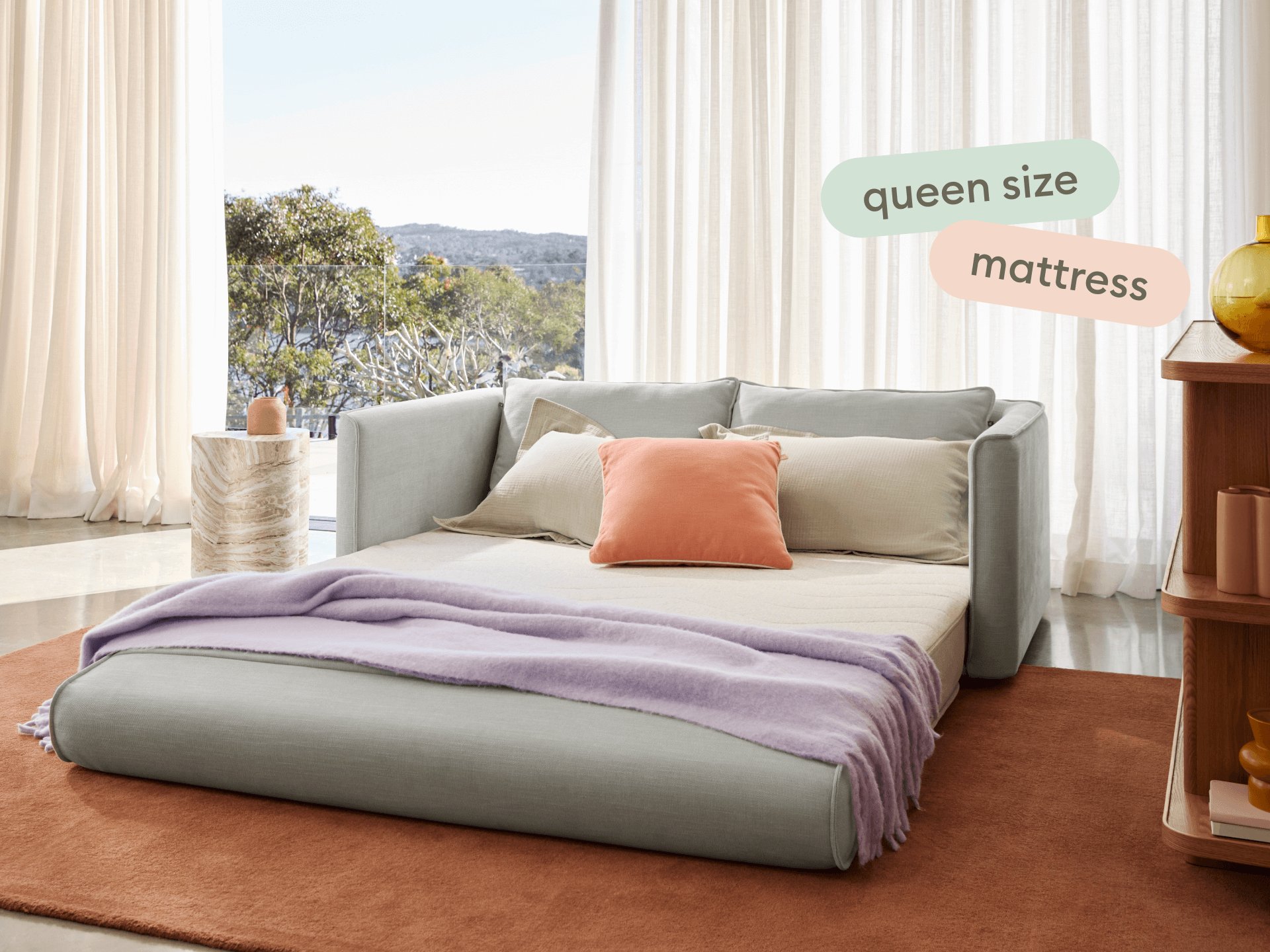 Koala Sofa Bed [4th Gen] - 3-Seater (King) / Morning Fog (Classic)