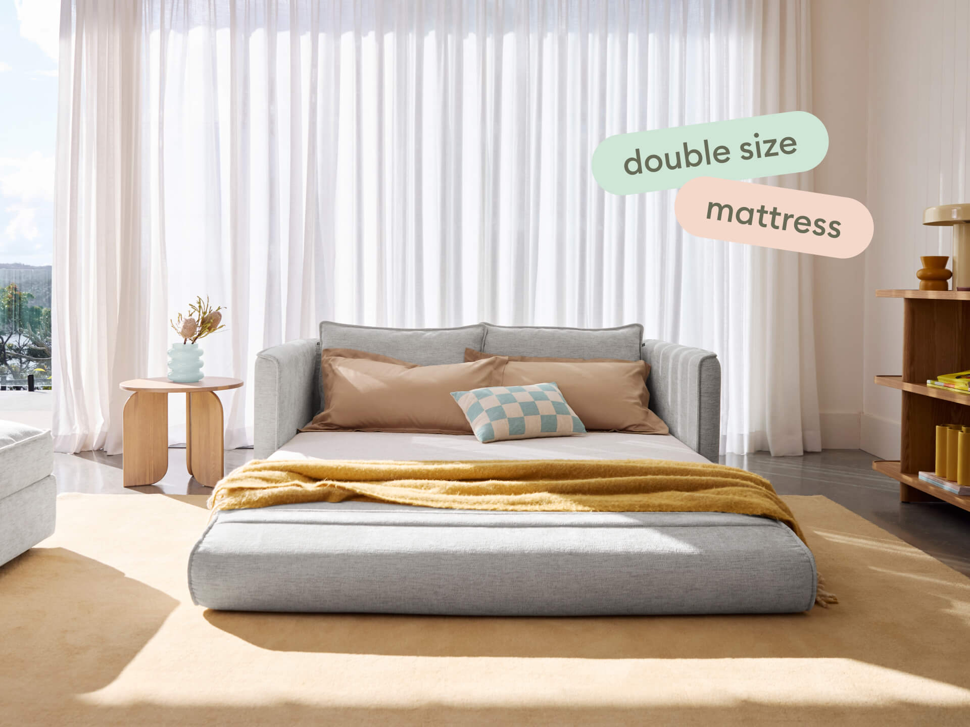 Koala Sofa Bed [4th Gen] - 2.5-Seater (Double) / Moonlit Silver (Luxe)