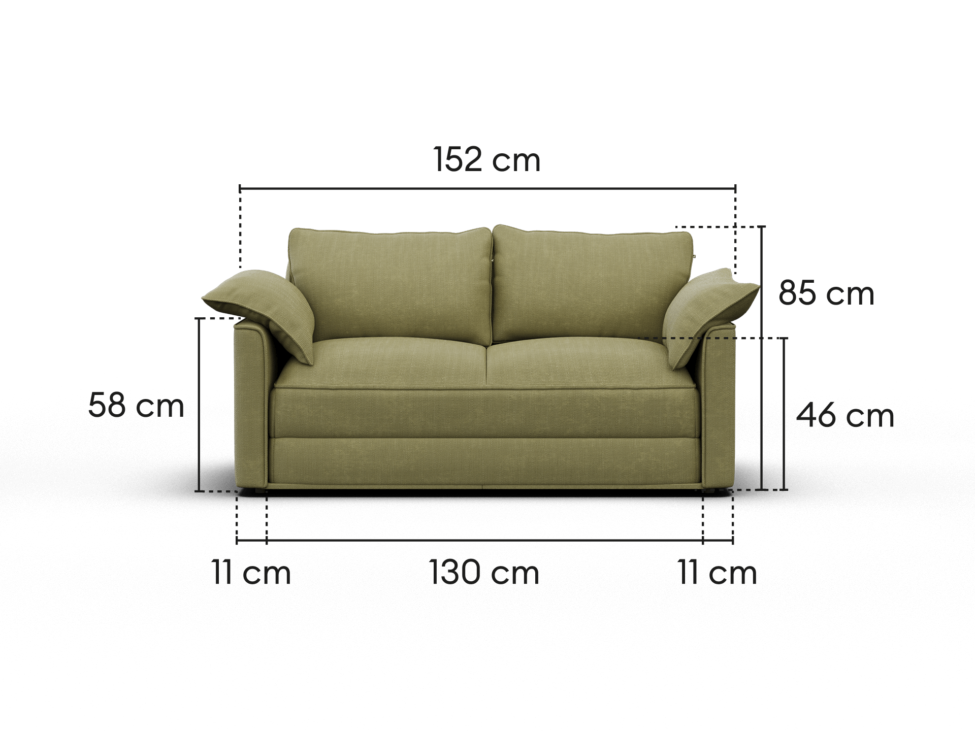 Koala Sofa Bed [4th Gen] - 2.5-Seater (Double) / Olive Butter (Classic)