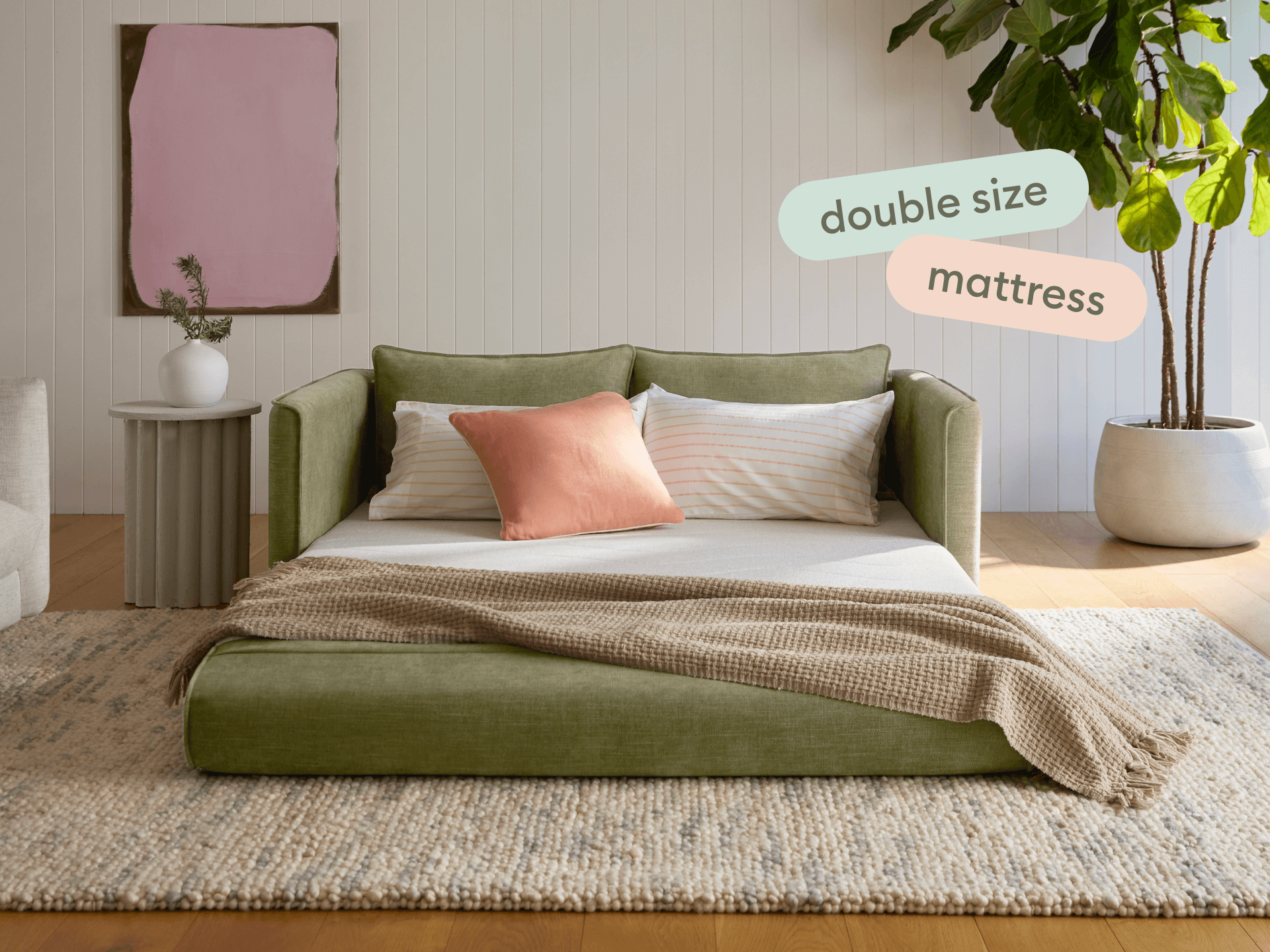 Koala Sofa Bed [4th Gen] - 2.5-Seater (Double) / Olive Butter (Classic)