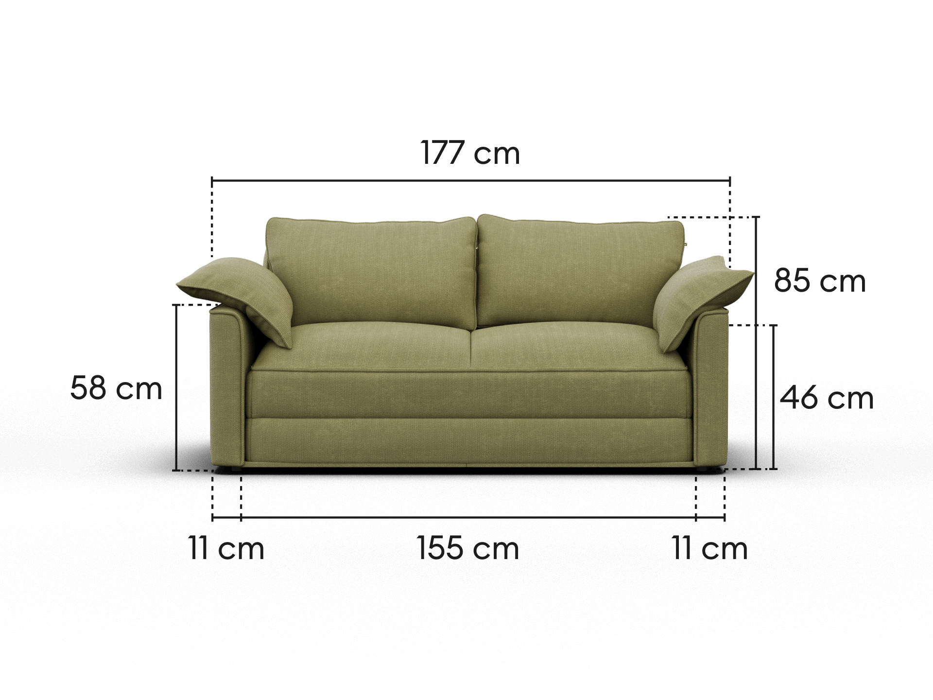 Koala Sofa Bed [4th Gen] - 3-Seater (King) / Olive Butter (Classic)