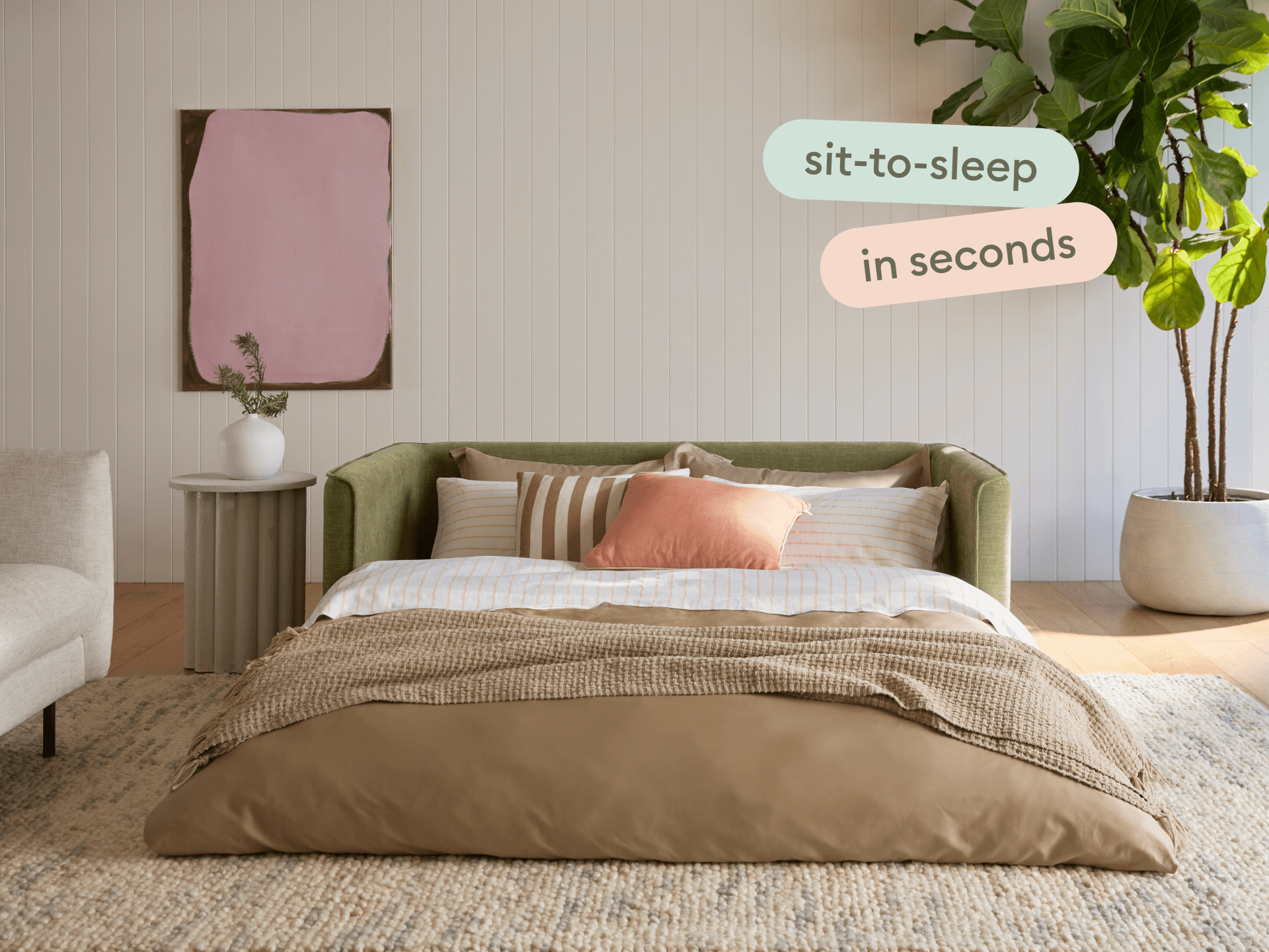 Koala Sofa Bed [4th Gen] - 3-Seater (King) / Olive Butter (Classic)