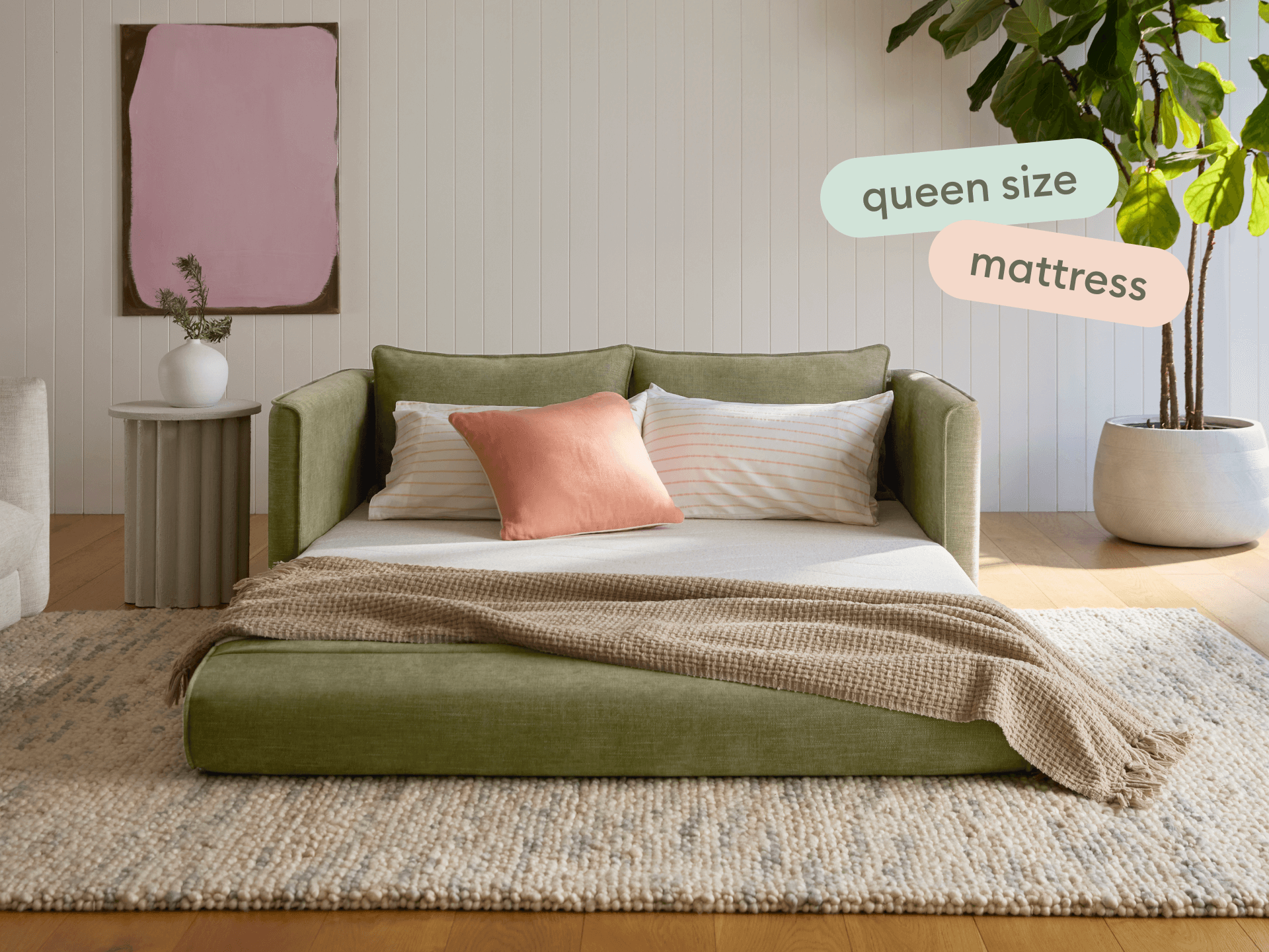 Koala Sofa Bed [4th Gen] - 3-Seater (King) / Olive Butter (Classic)