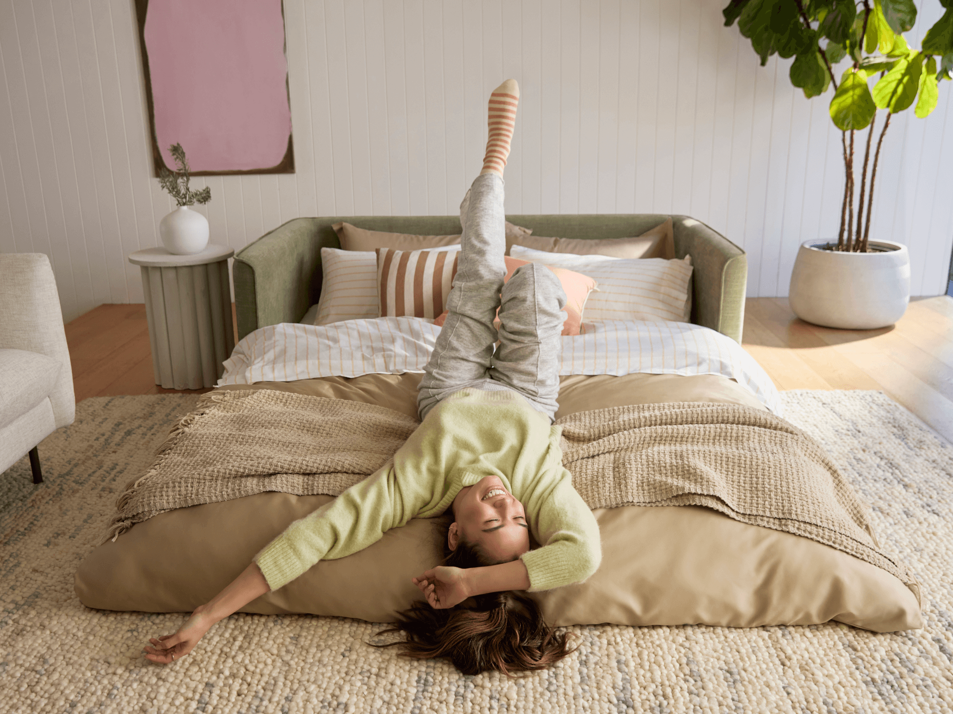 Koala Sofa Bed [4th Gen] - 3-Seater (King) / Olive Butter (Classic)