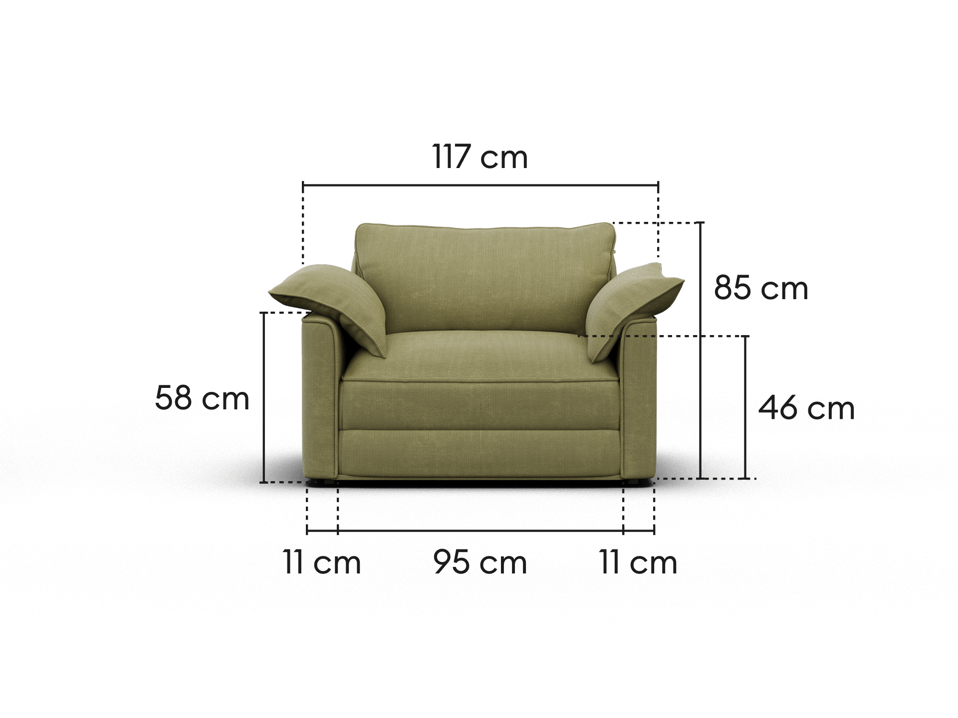 Koala Sofa Bed [4th Gen] - 1.5-Seater (Single) / Olive Butter (Classic)