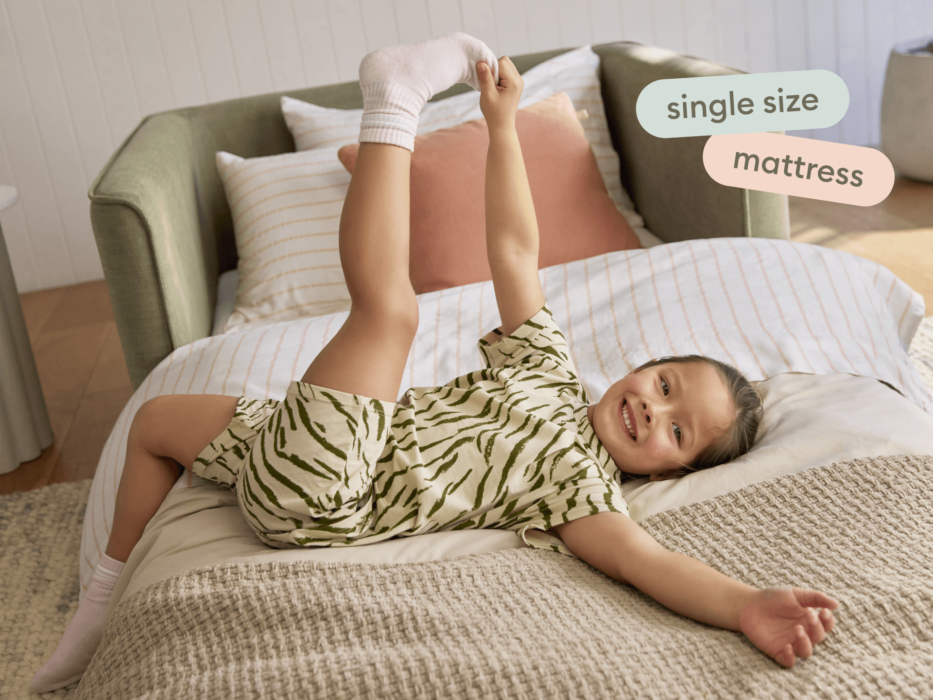 Koala Sofa Bed [4th Gen] - 1.5-Seater (Single) / Olive Butter (Classic)