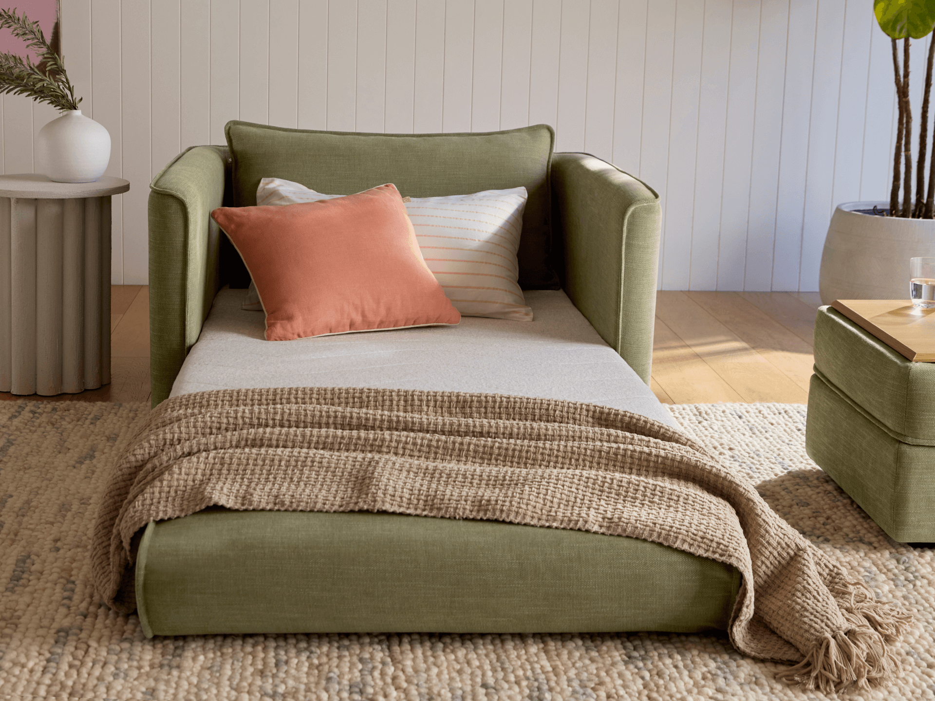 Koala Sofa Bed [4th Gen] - 1.5-Seater (Single) / Olive Butter (Classic)