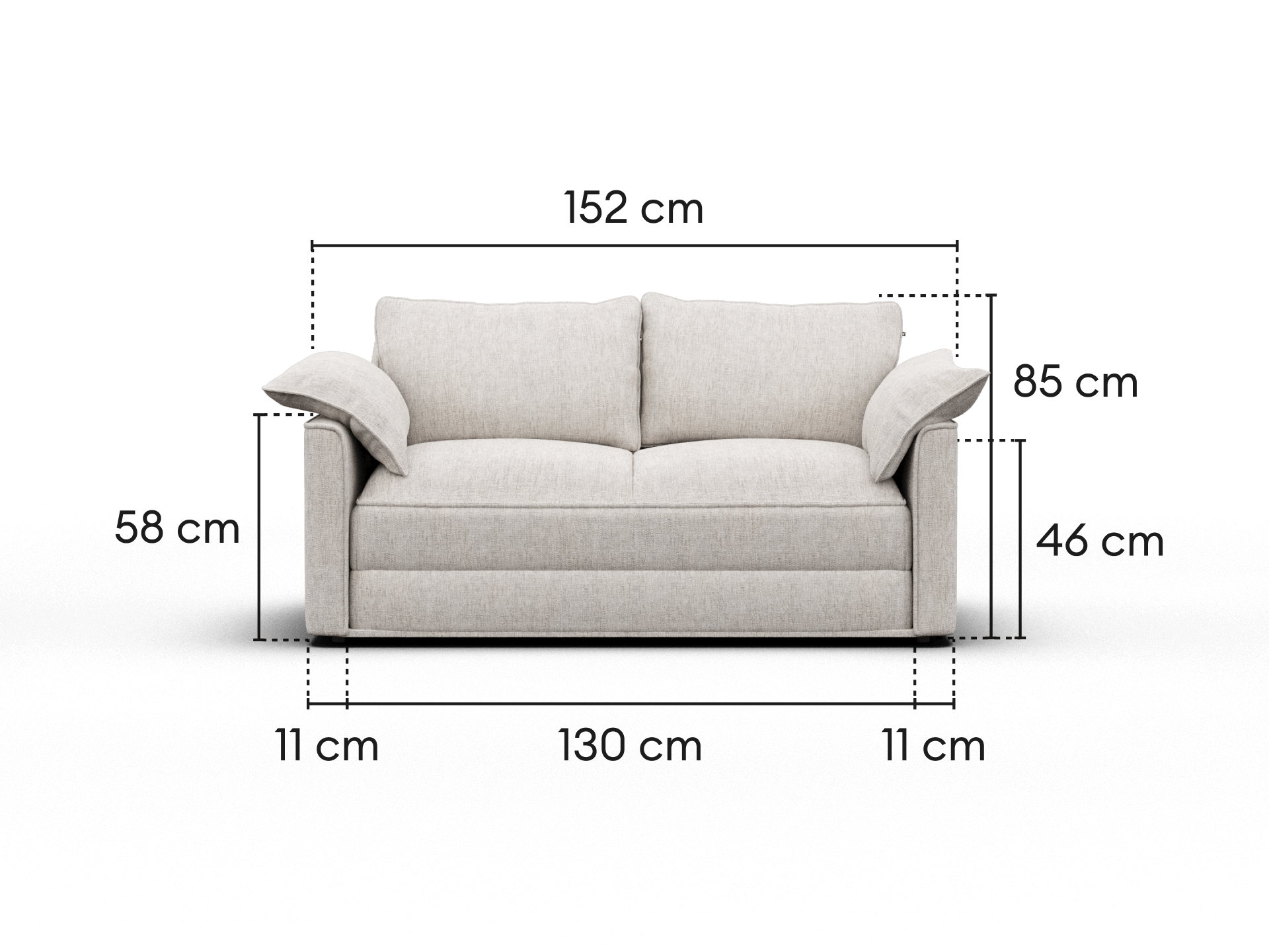 Koala Sofa Bed [4th Gen] - 2.5-Seater (Double) / Silver Sand (Luxe)