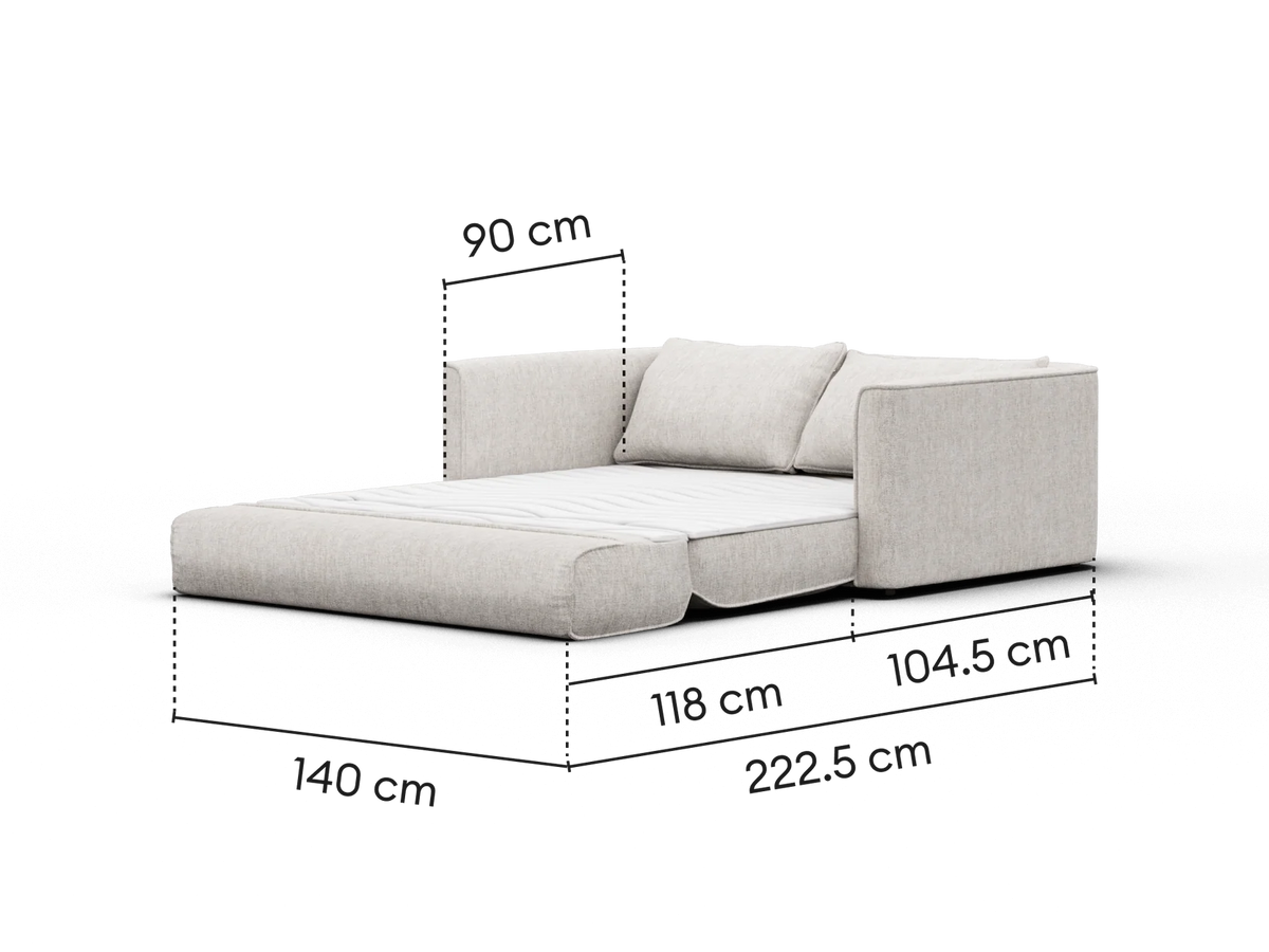 Koala Sofa Bed [4th Gen] - Silver Sand (Luxe) / 2.5-Seater (Double)