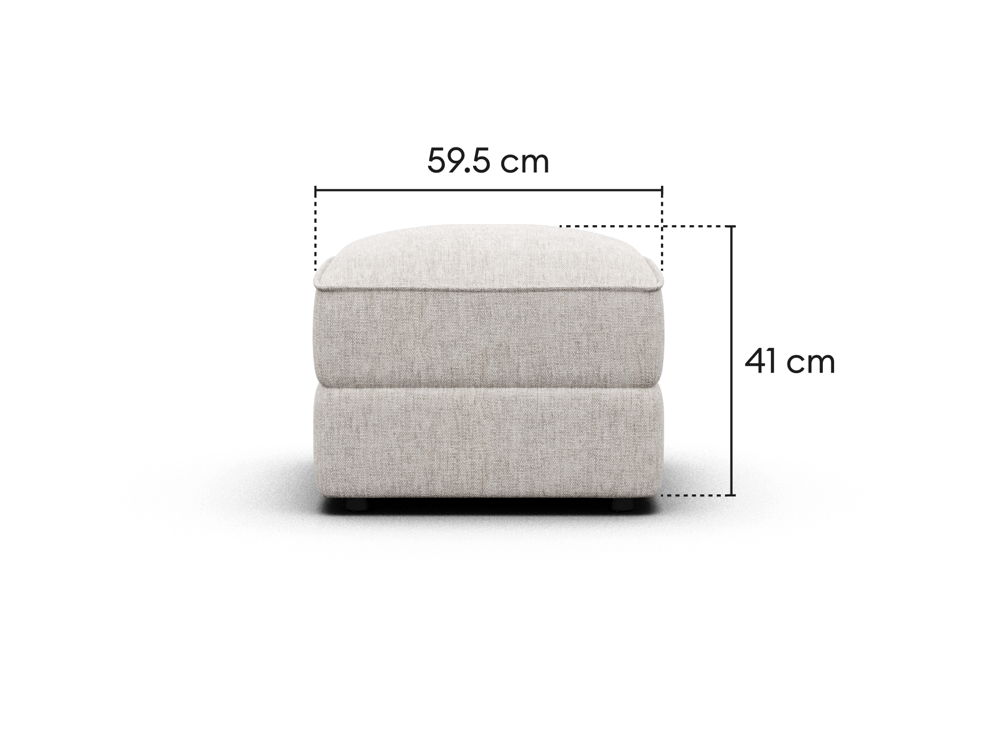 Koala Sofa Bed Ottoman - Silver Sand (Luxe)