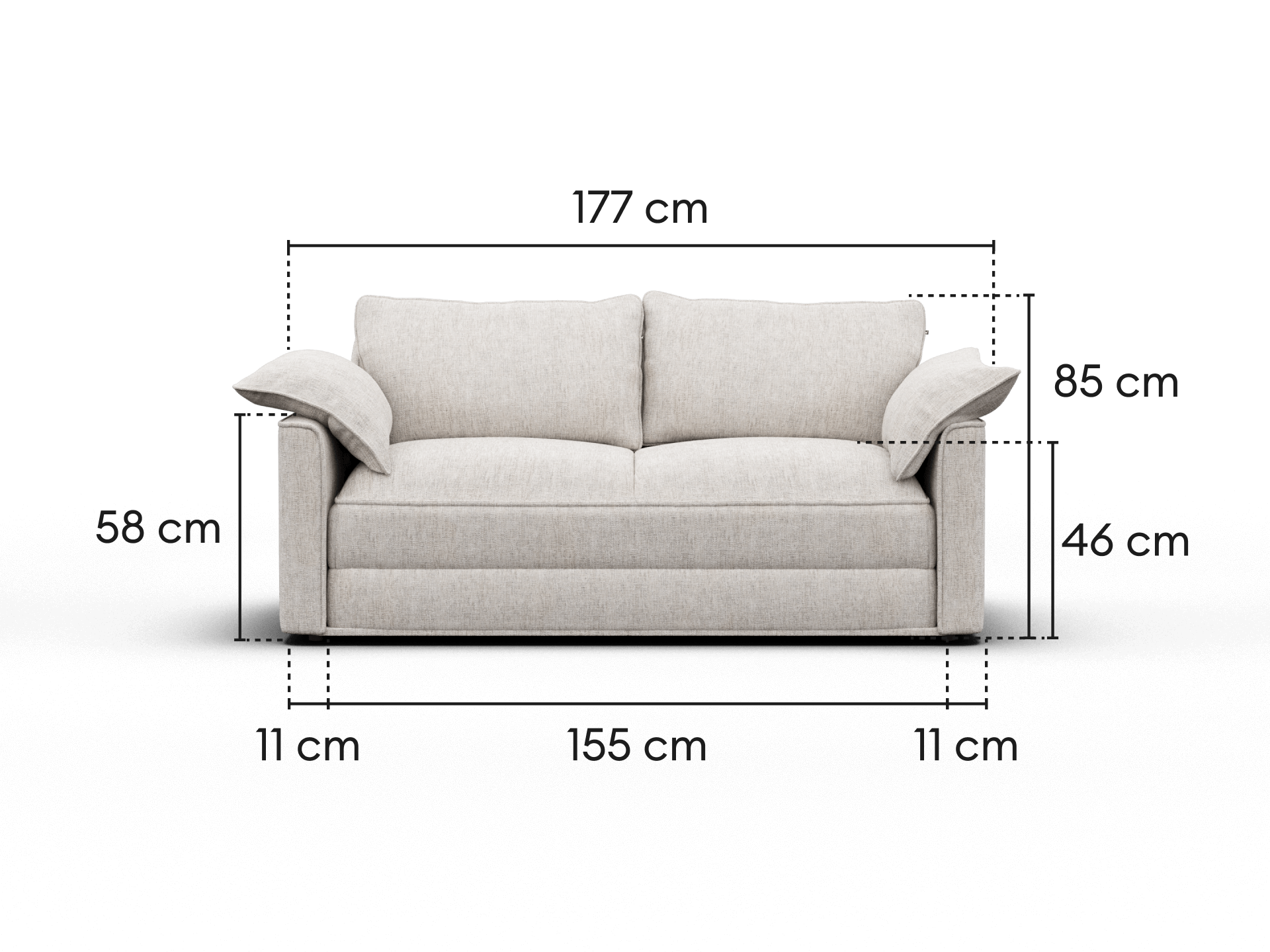 Koala Sofa Bed [4th Gen] - 3-Seater (King) / Silver Sand (Luxe)