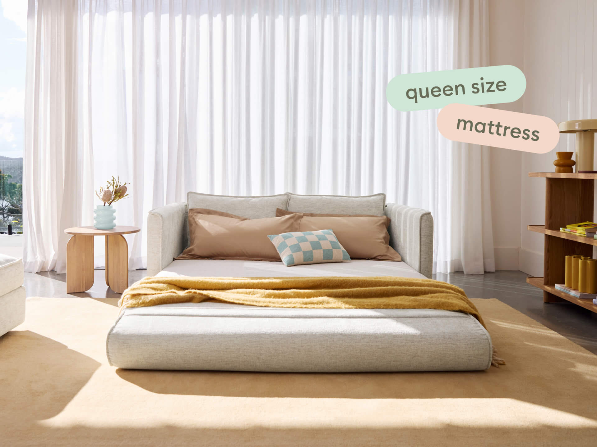 Koala Sofa Bed [4th Gen] - 3-Seater (King) / Silver Sand (Luxe)
