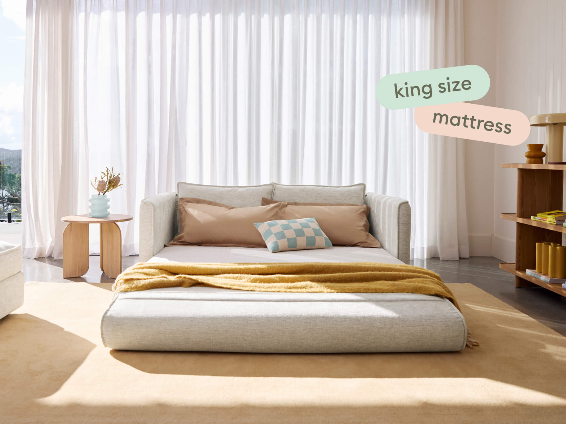 Koala Sofa Bed [4th Gen] - 3-Seater (King) / Silver Sand (Luxe)